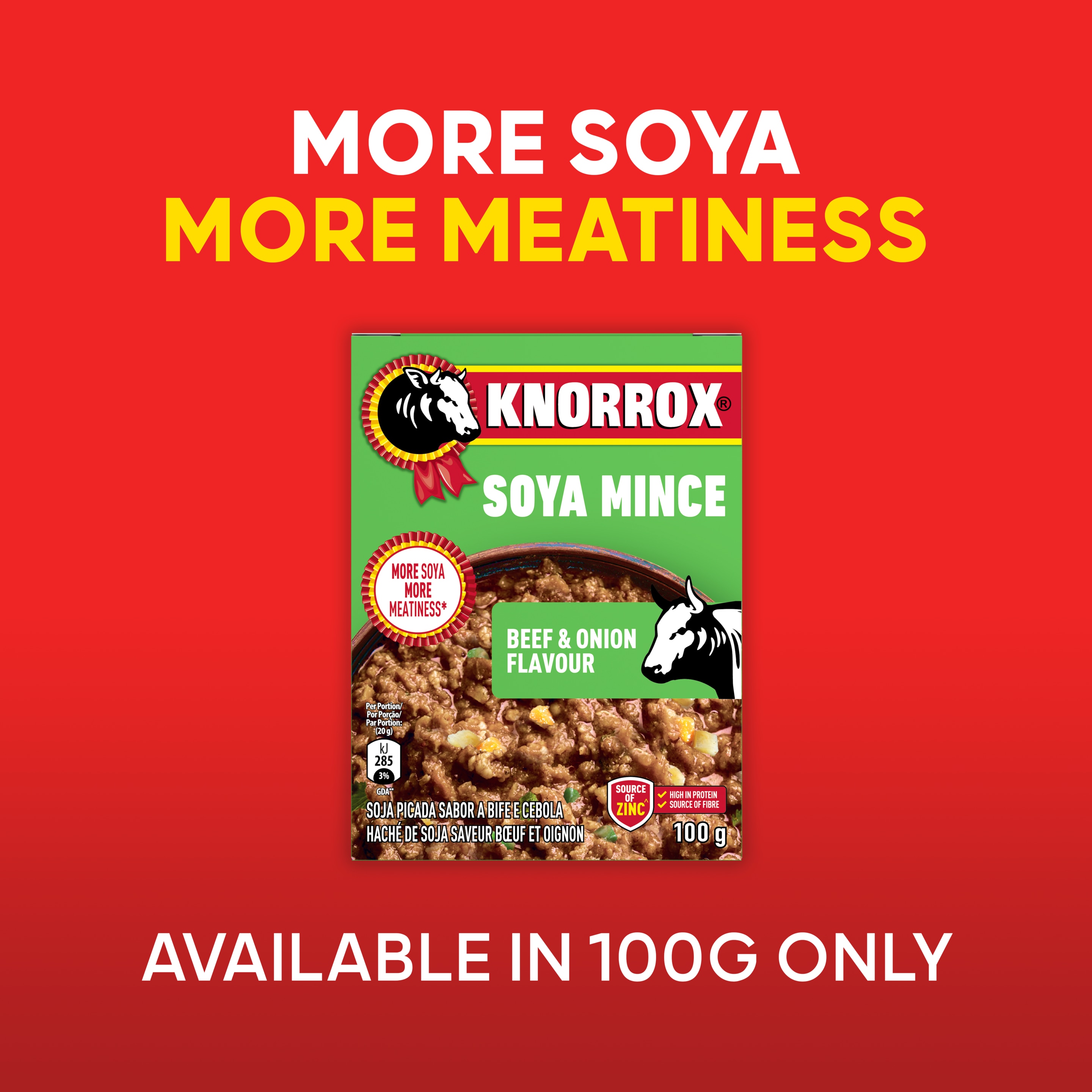 Knorrox Beef & Onion Flavoured Soya Mince 100g