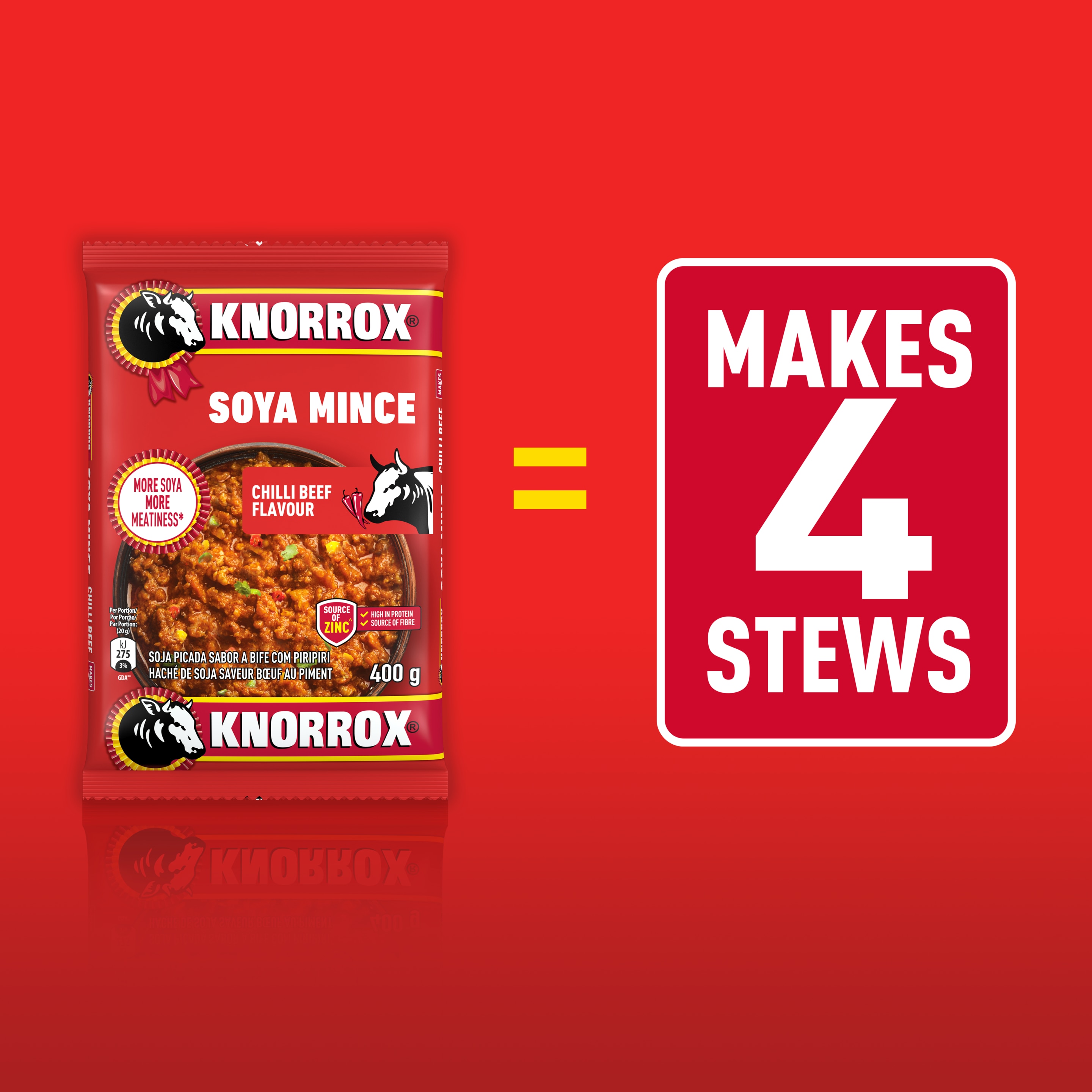 Knorrox Chilli Beef Flavoured Soya Mince 400g