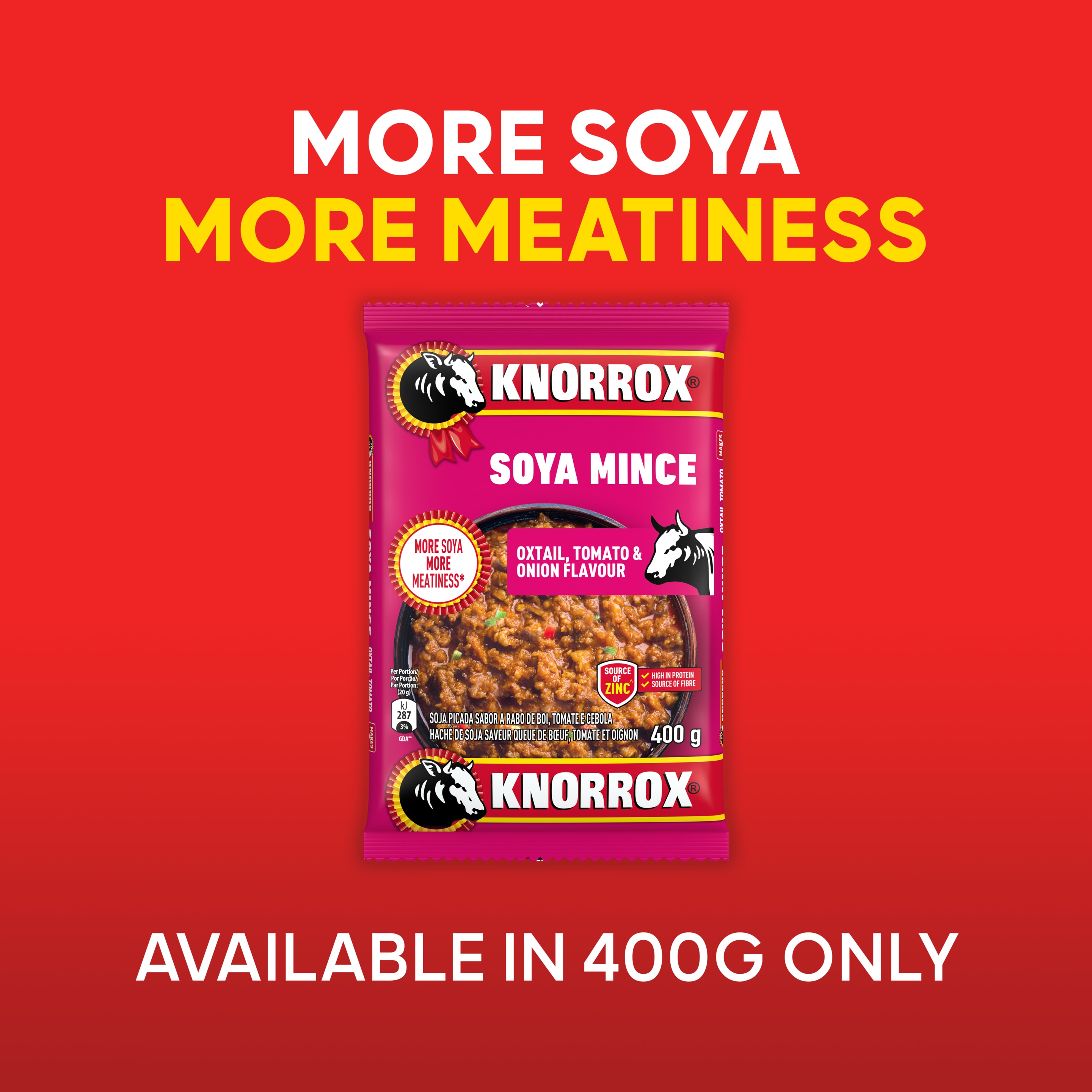 Tomato & Onion Flavoured Soya Mince