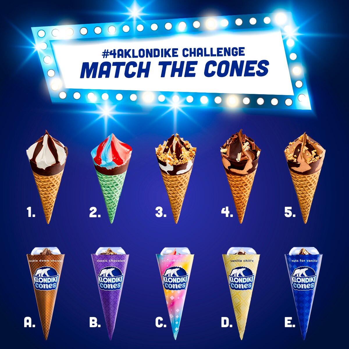 Se muestran los sabores de los conos