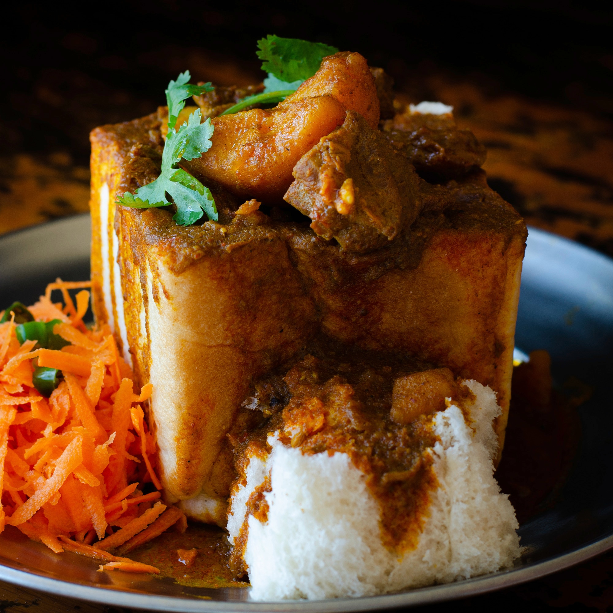 Lamb curry in a potjie pot