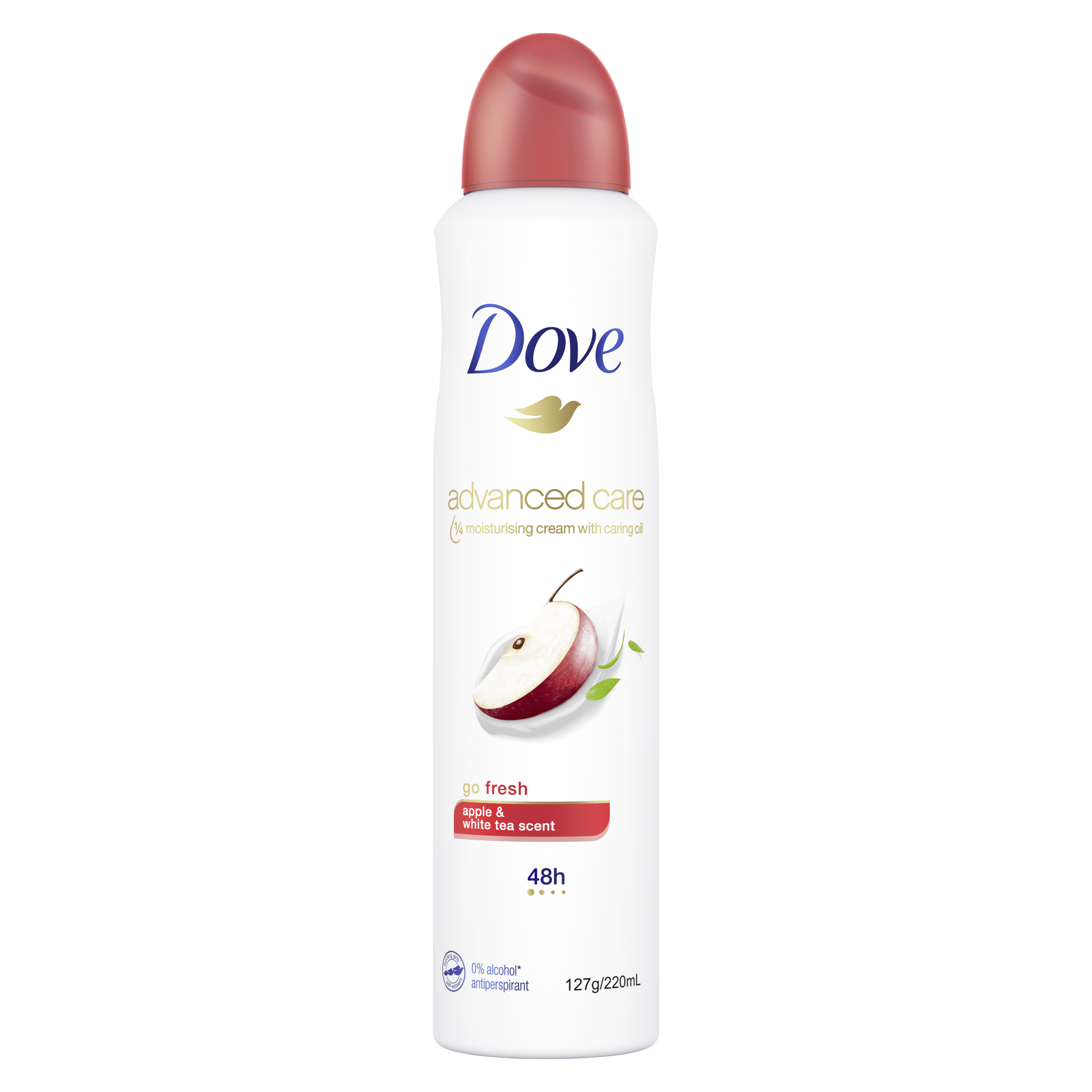 Dove Advanced Care GoFresh Apple & White Tea Antiperspirant Deodorant Aerosol Text