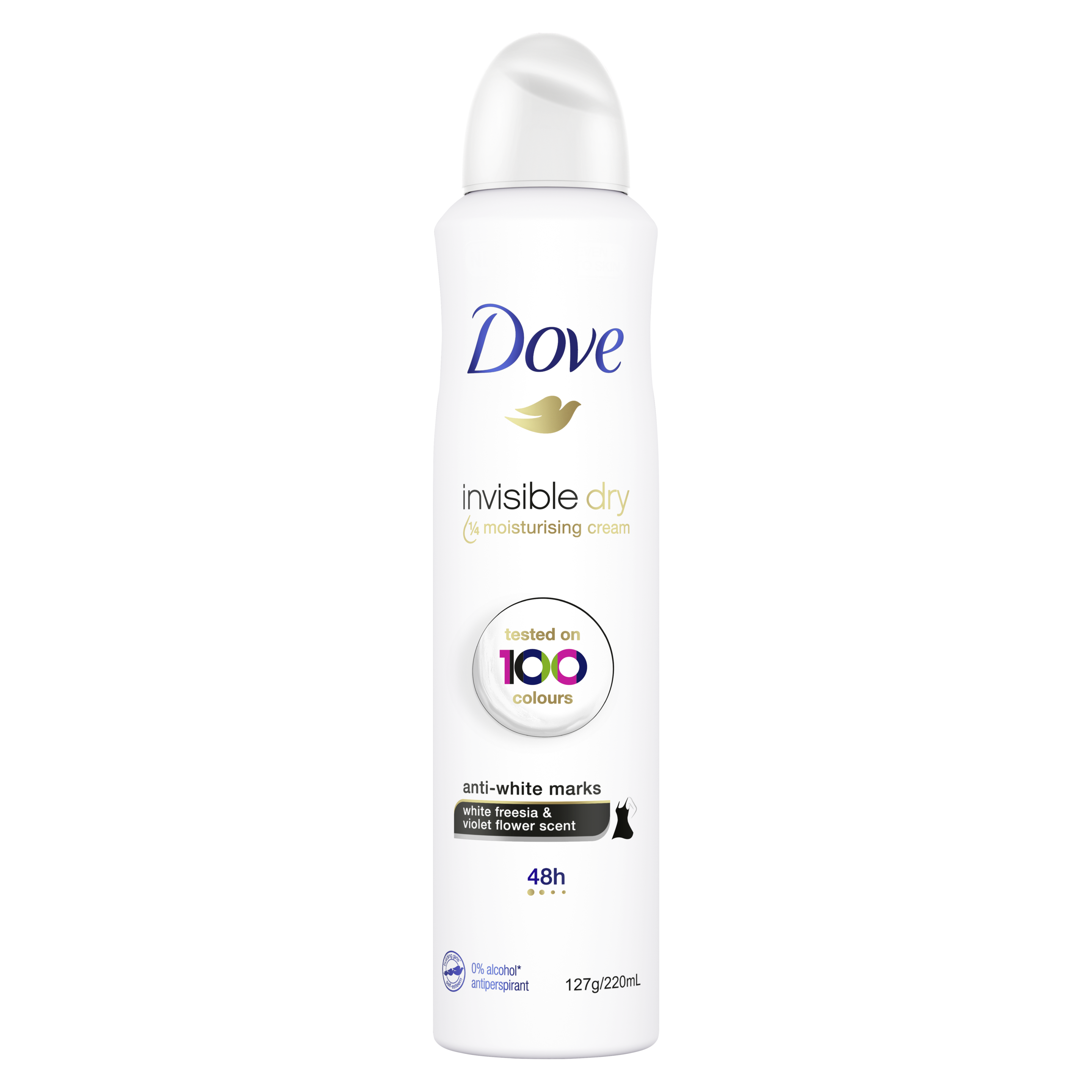 Dove Invisible Dry Antiperspirant Deodorant Aerosol Text