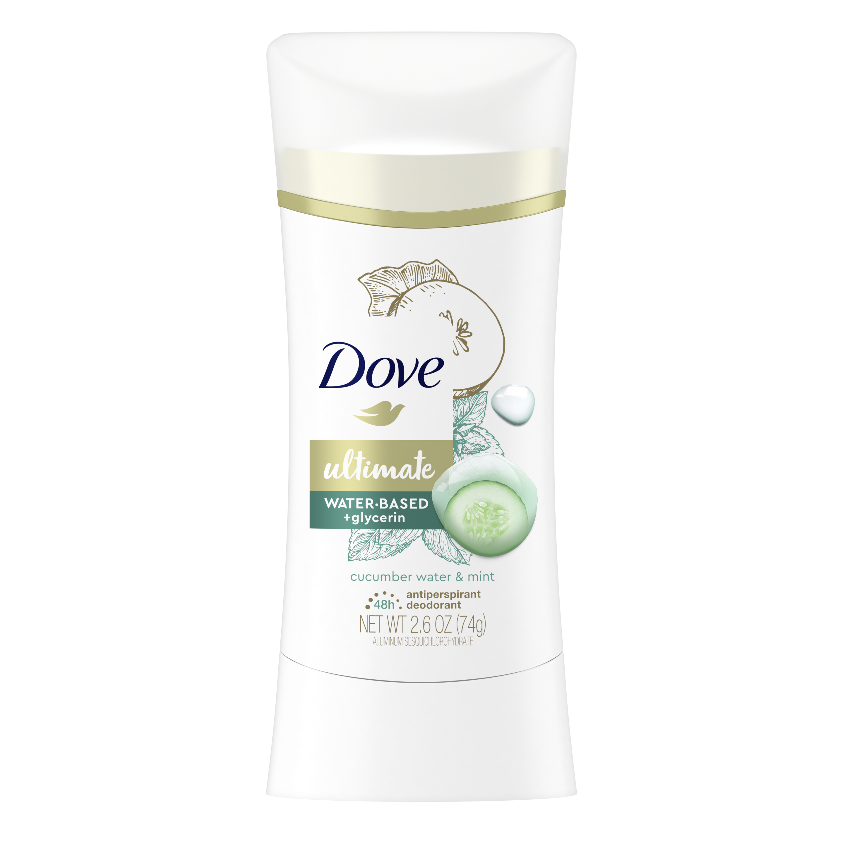 Dove Ultimate Antiperspirant Deodorant Stick Cucumber Water and Mint 2.6oz