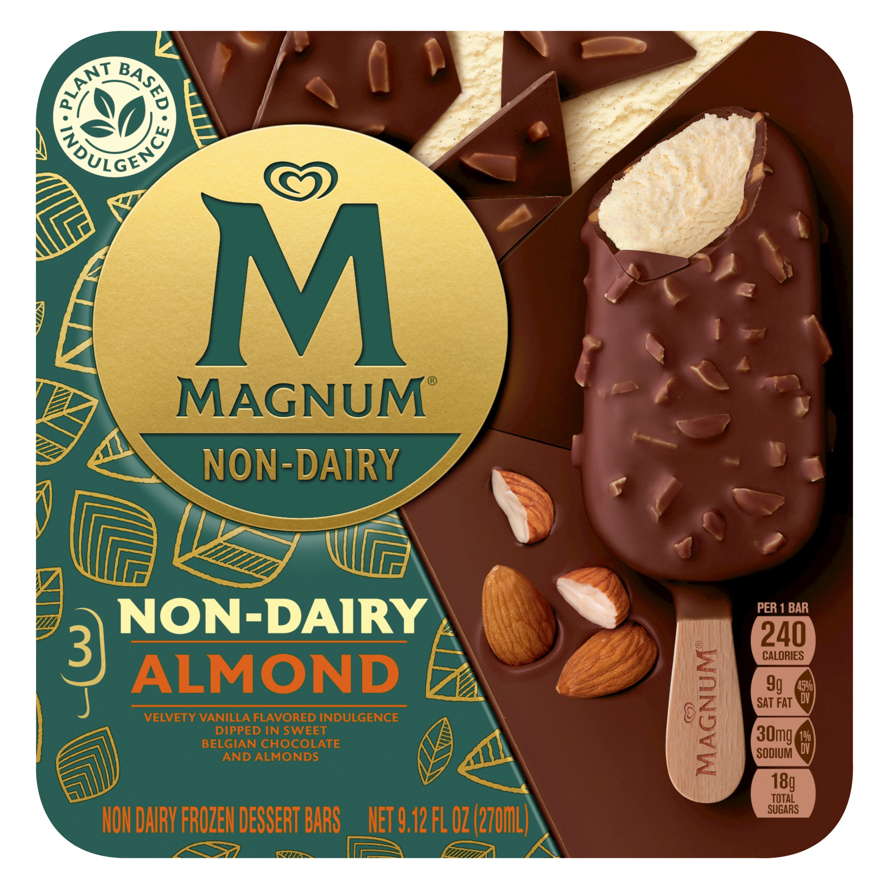 Magnum Non-Dairy Almond Bar Front of Pack