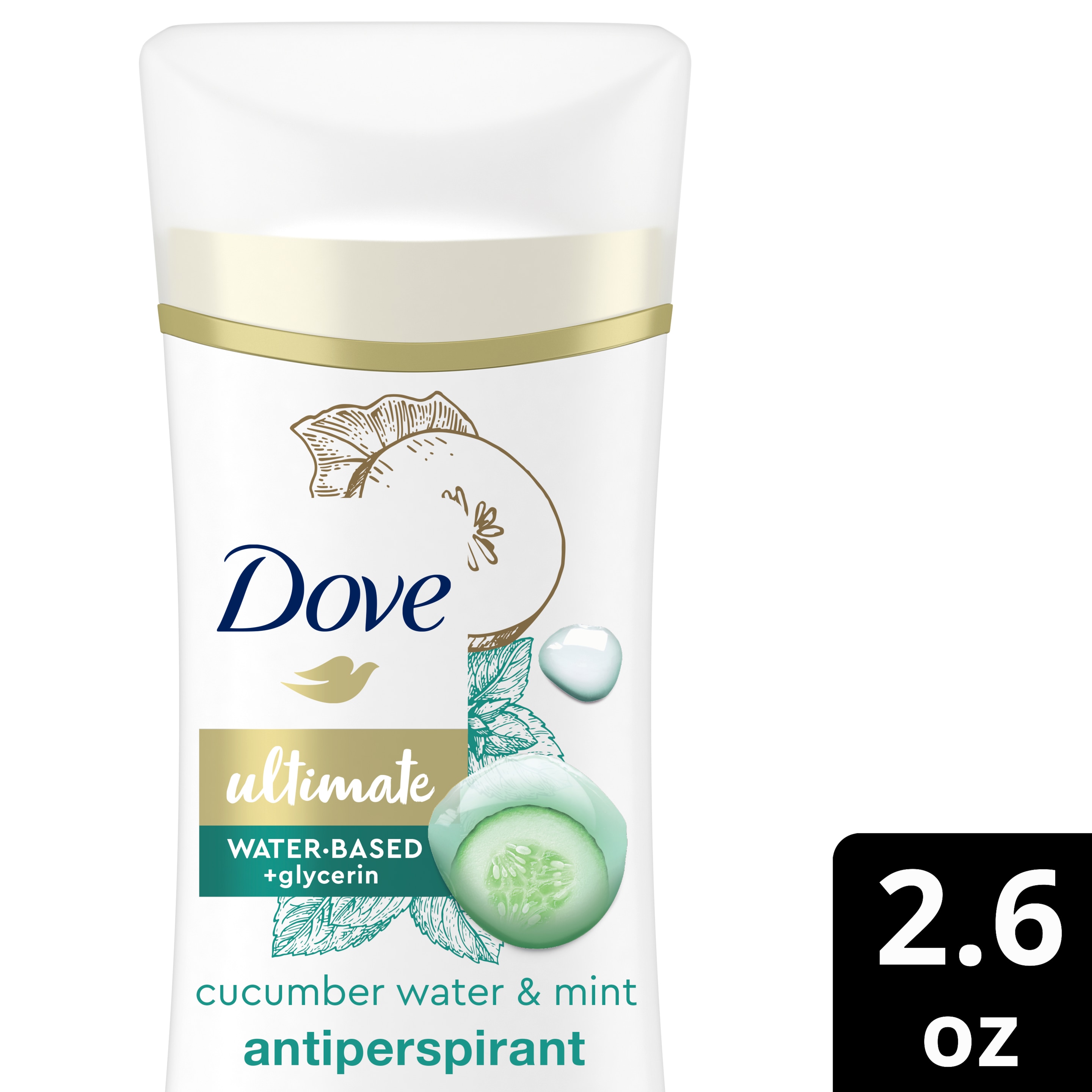 Dove Ultimate Antiperspirant Deodorant Stick Cucumber Water and Mint 2.6oz