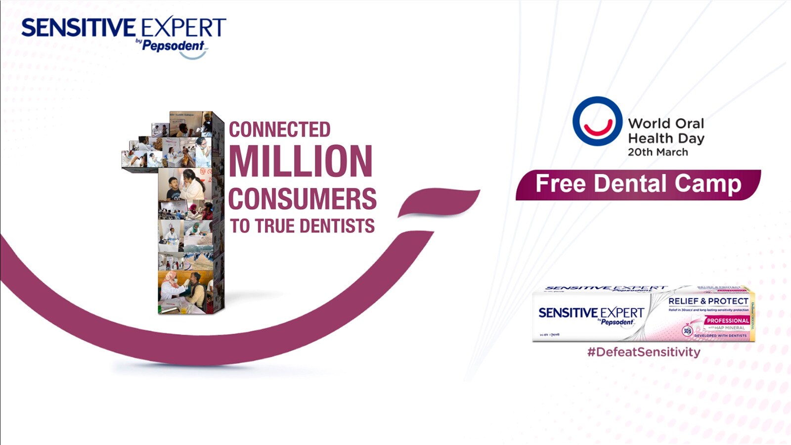 Sensitive mineral active toothpaste on a white and turquoise mineral background