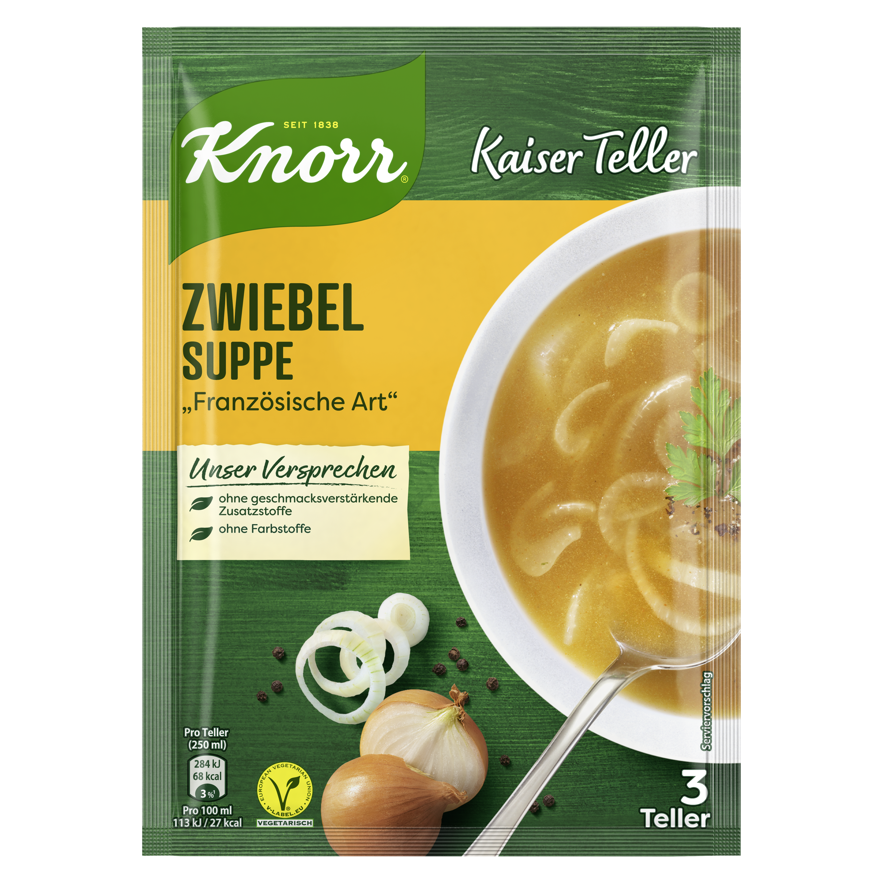 Knorr Kaiser Teller Zwiebel Suppe 3 Teller