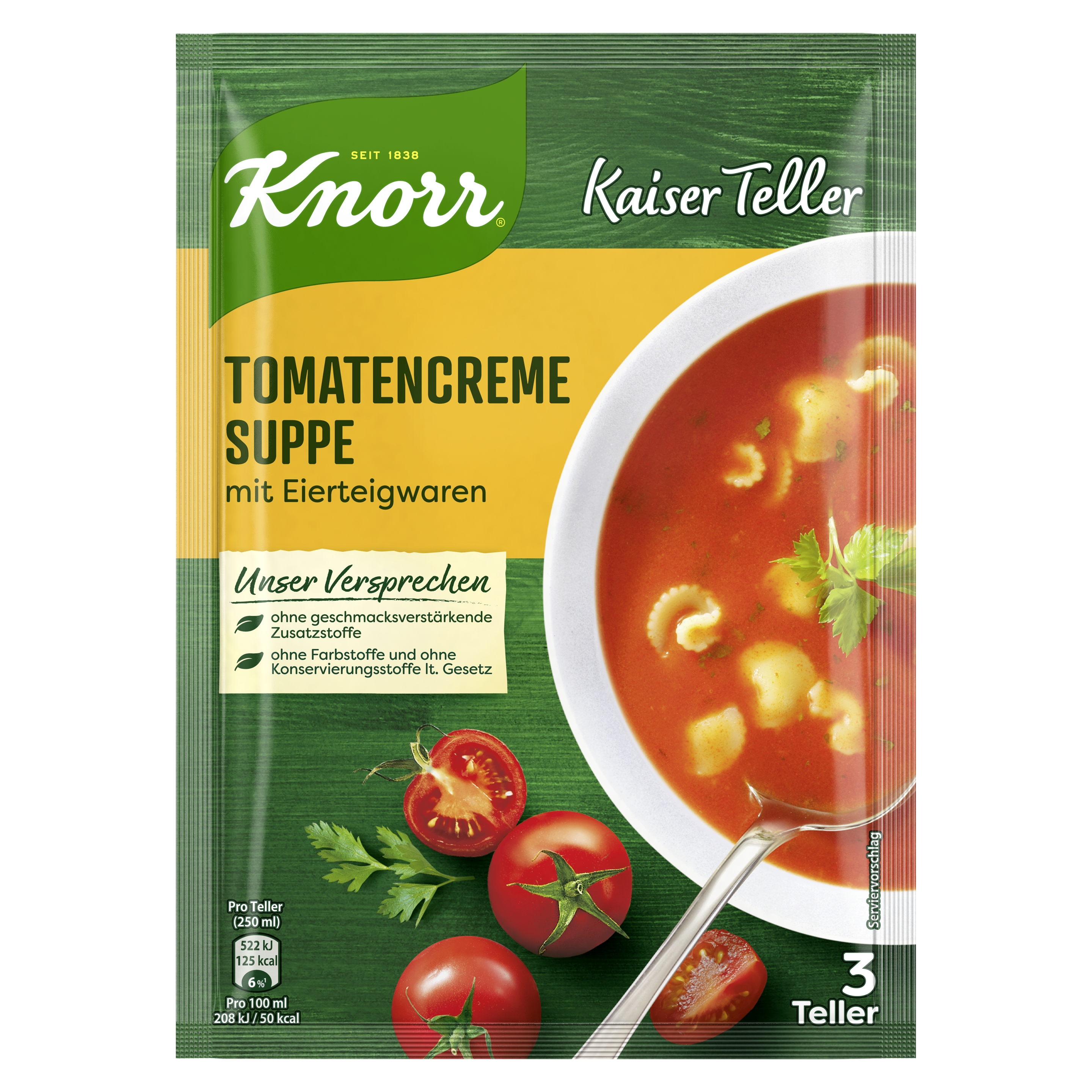 Knorr Kaiser Teller Tomatencreme Suppe 3 Teller