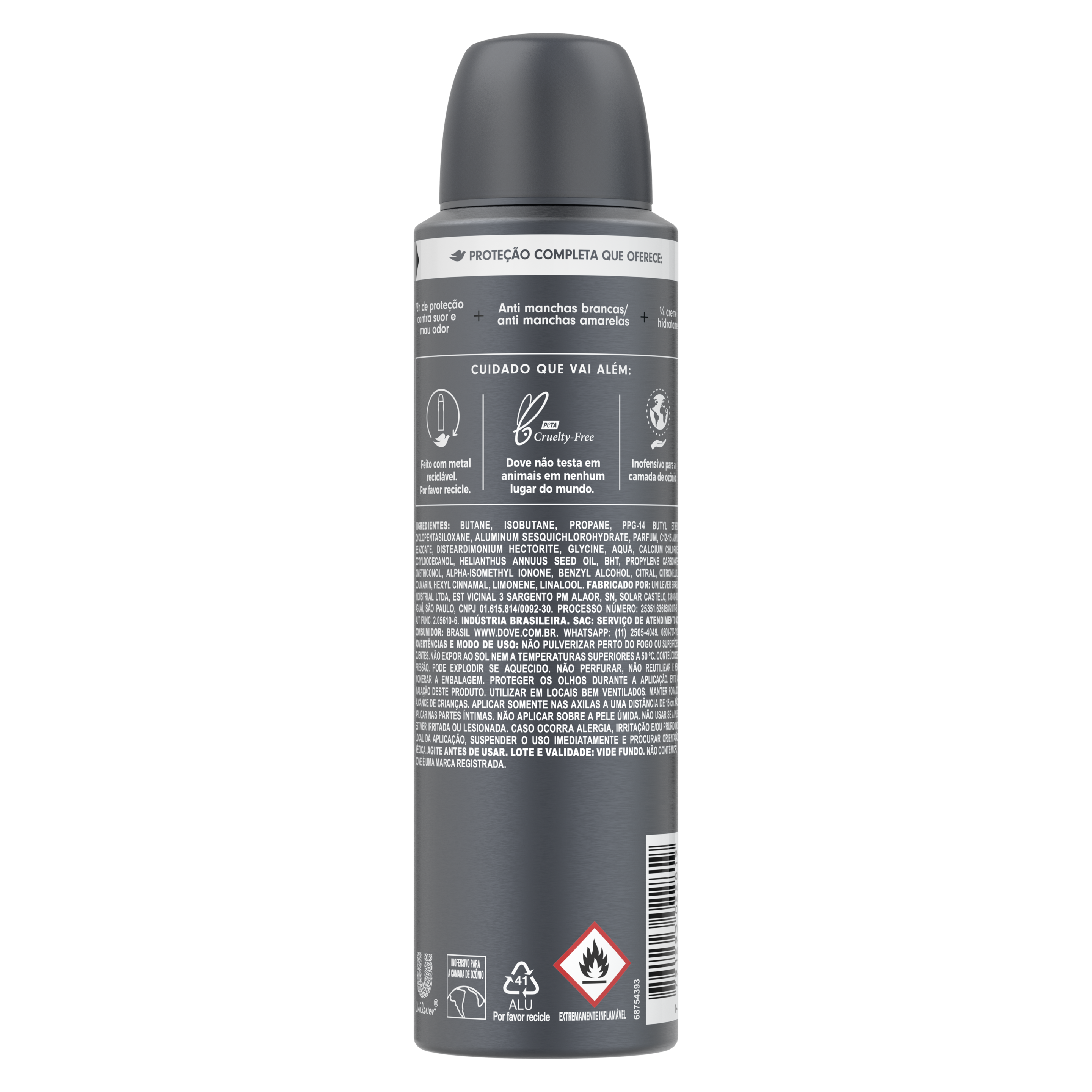 Desodorante Antitranspirante Aerosol Dove Men+Care Invisible Dry