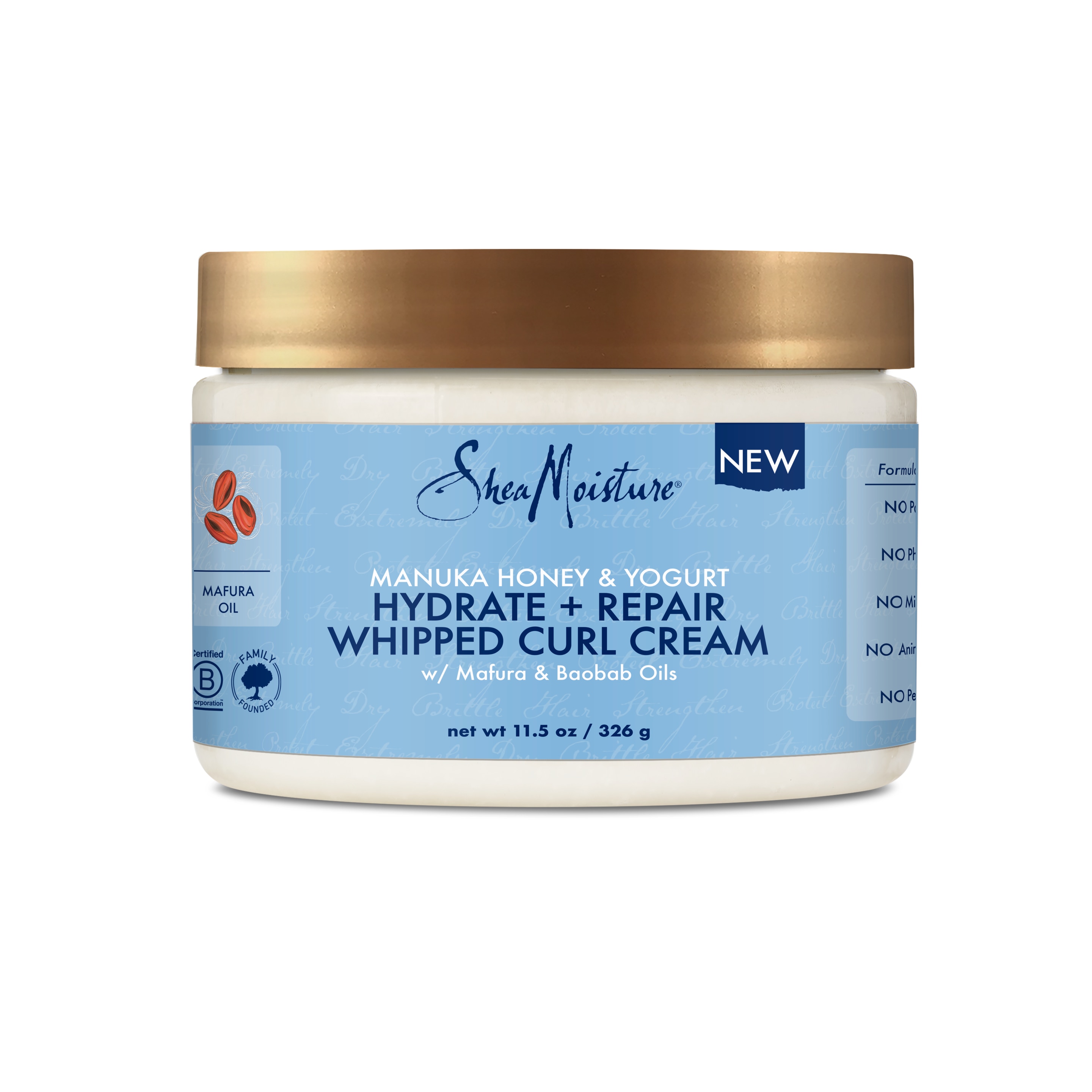 Manuka Honey & Yogurt Hydrate + Repair Whipped Curl Cream 115 oz packshot