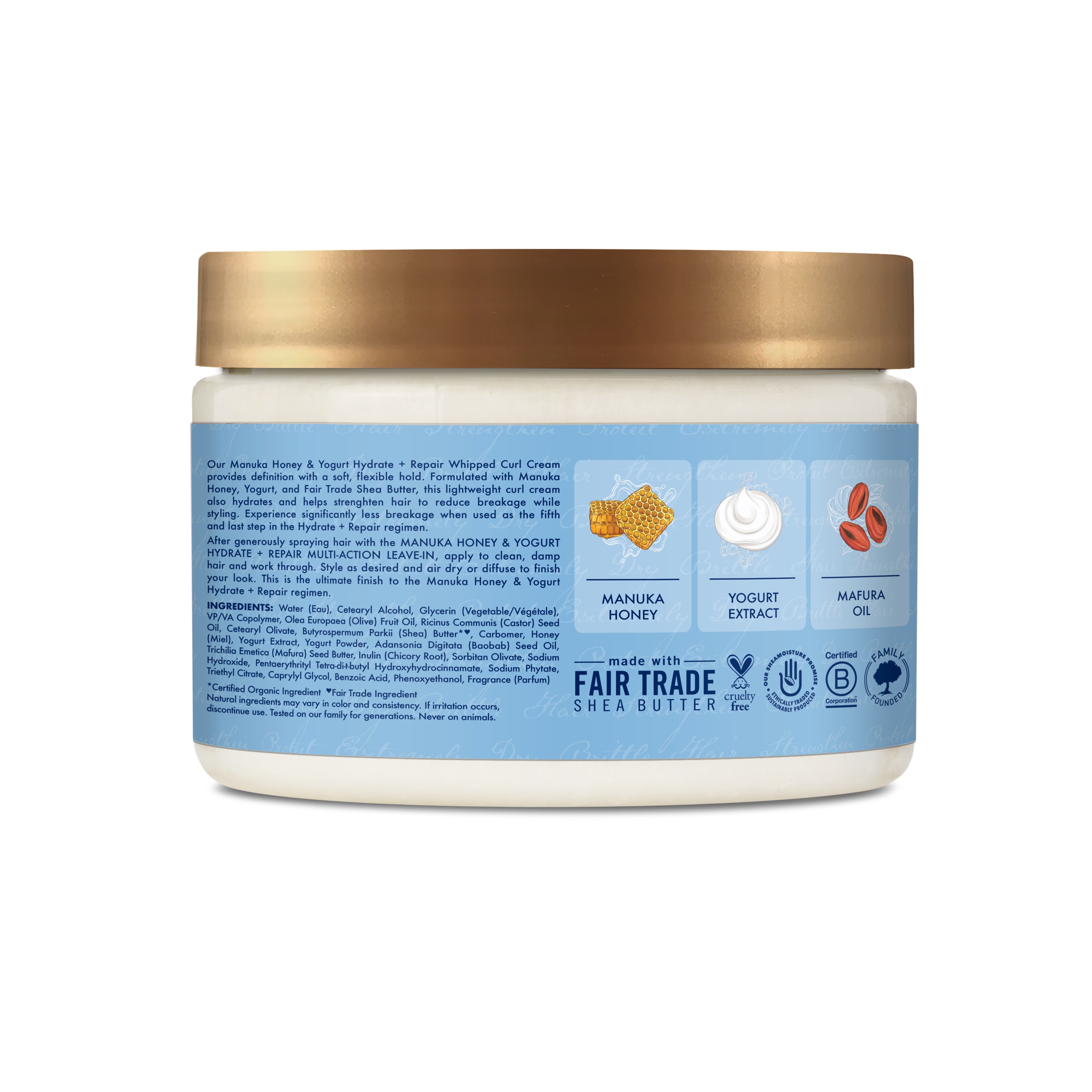 Manuka Honey & Yogurt Hydrate + Repair Whipped Curl Cream 115 oz