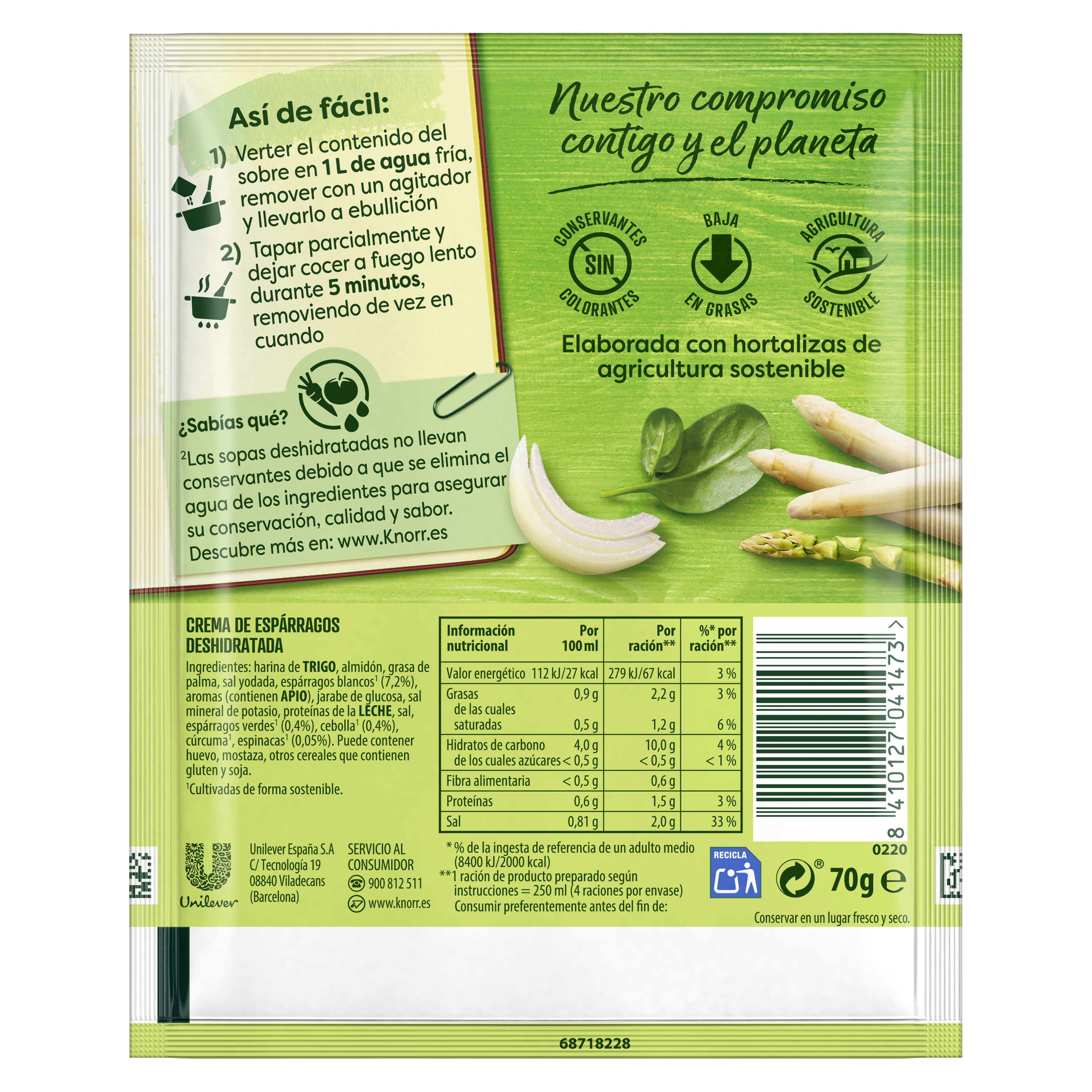 Crema de Espárragos 70g