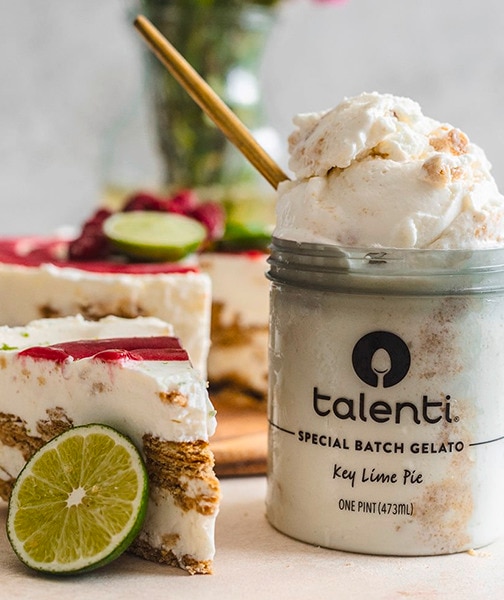 Key Lime Pie Icebox Cake With Raspberry Coulis