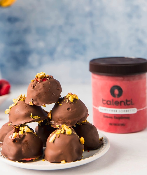 Raspberry Sorbetto Truffles