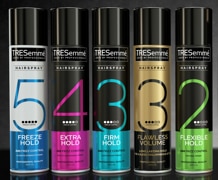 Product shot of the TRESemmé Hairspray collection