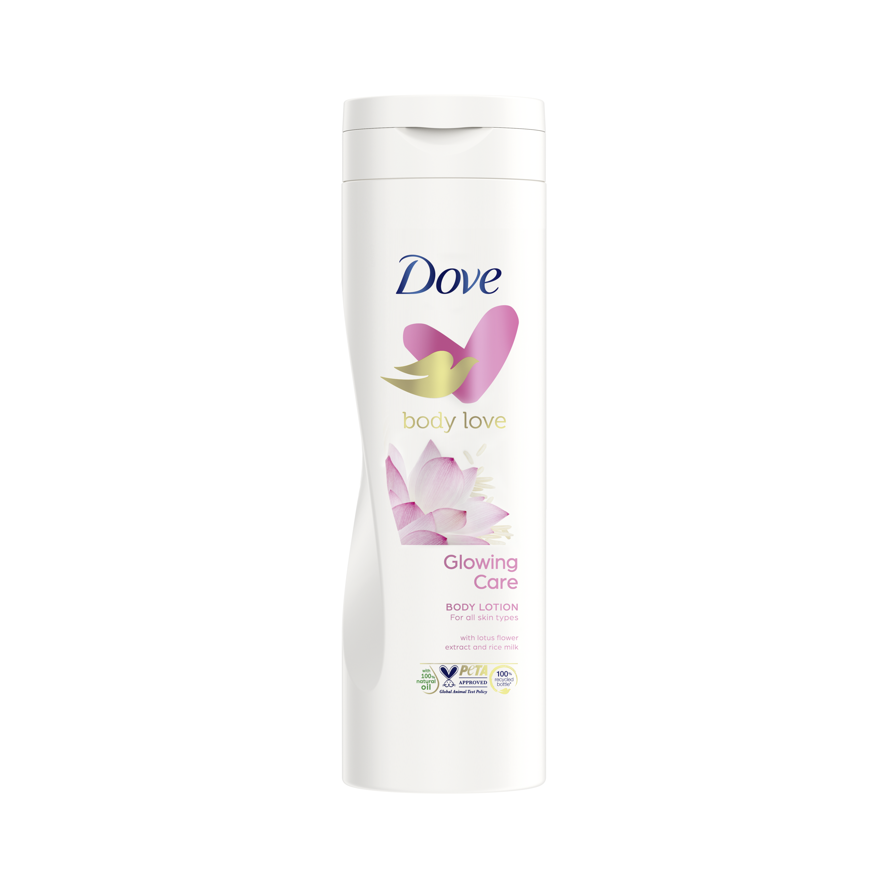 Dove Glowing Care Bodylotion met lotusbloem extract & rijstmelk