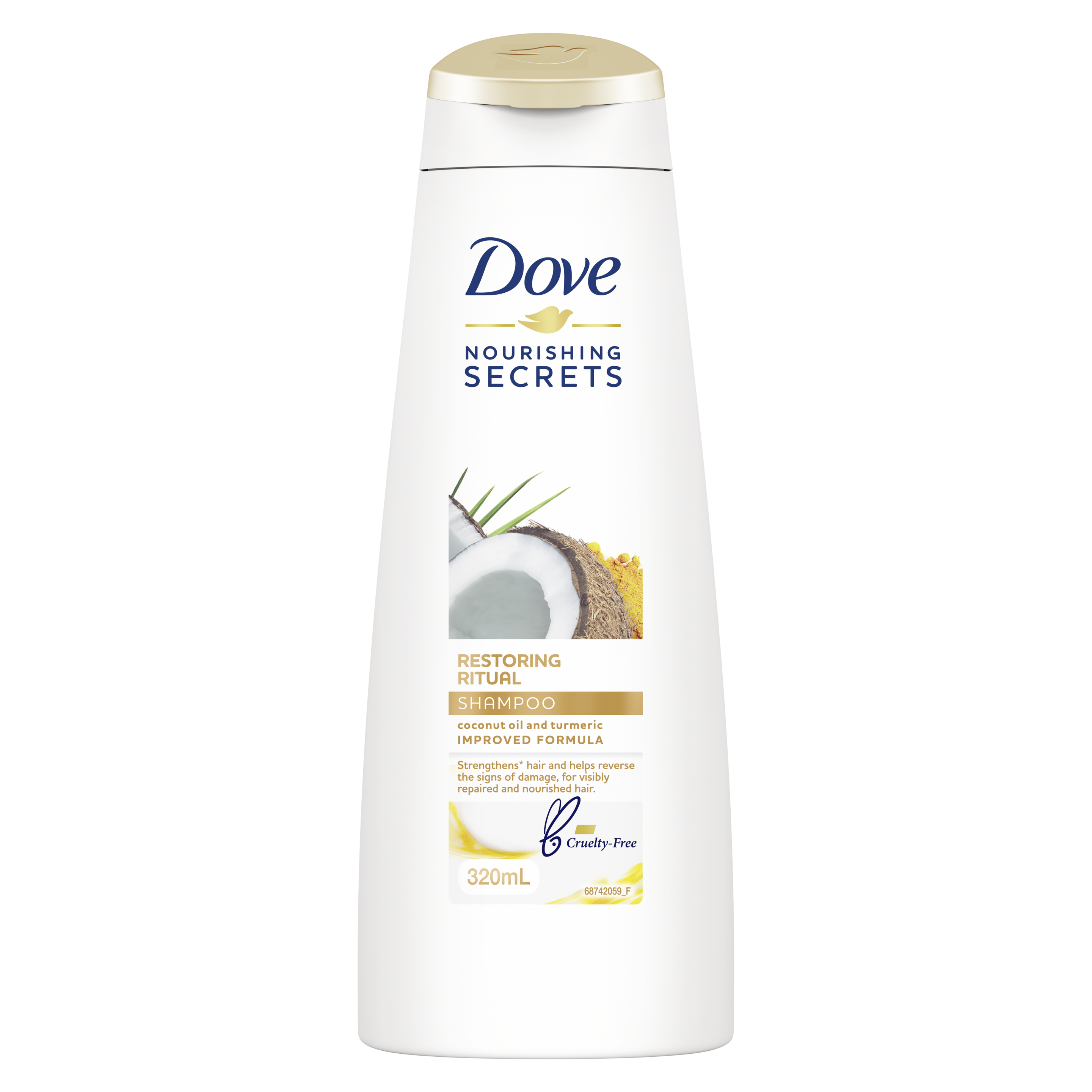 Dove Restoring Ritual Shampoo 320ml Text