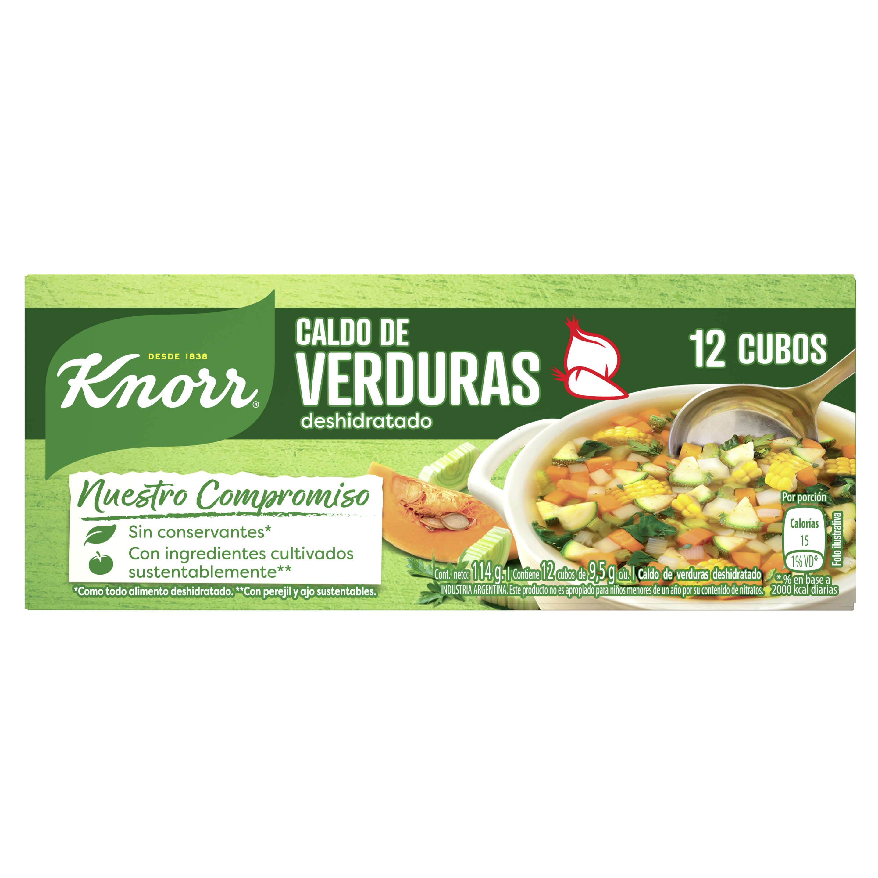 Imagen de envase Caldo de Verdura x12 Knorr