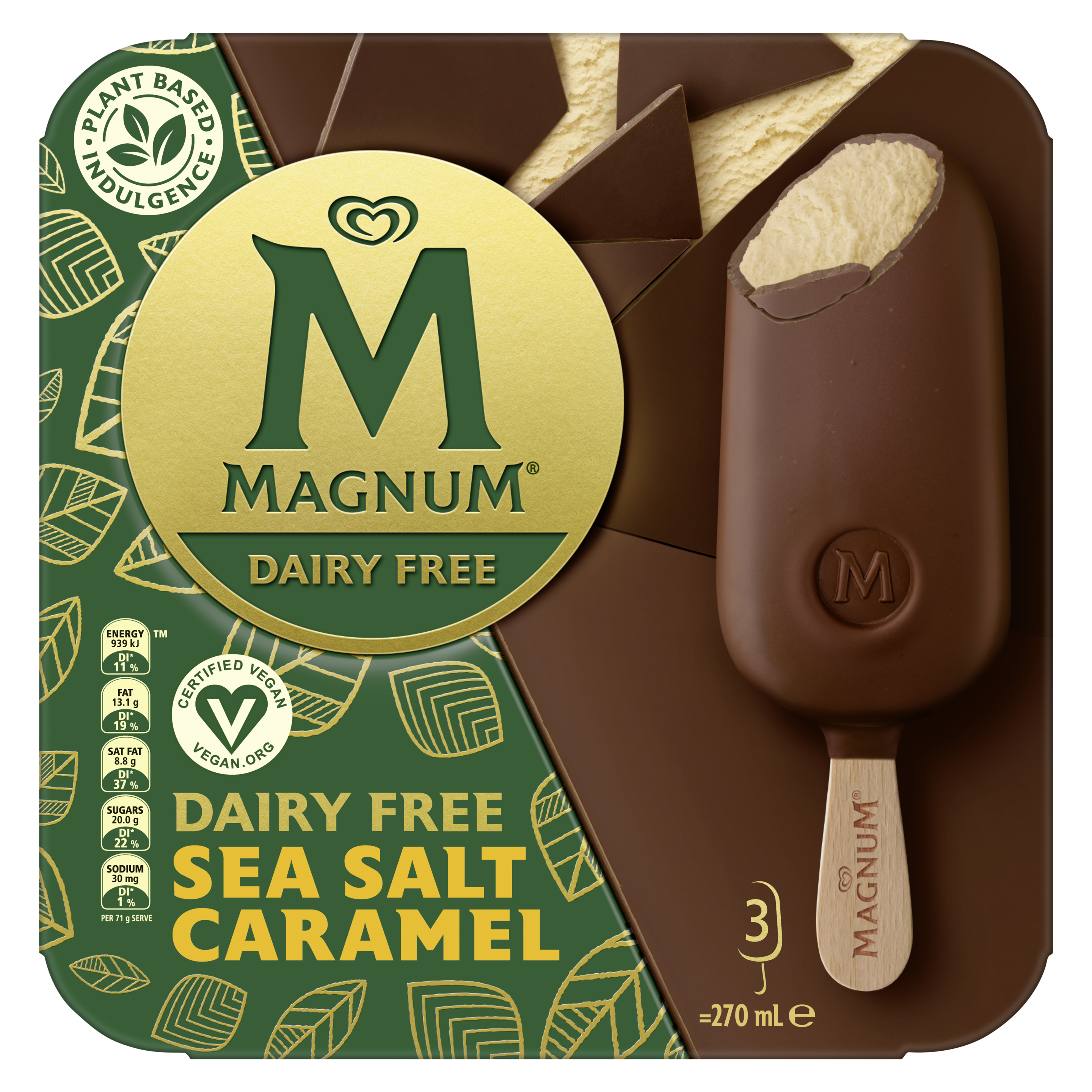 Magnum Dairy Free Sea Salt Caramel Multipack