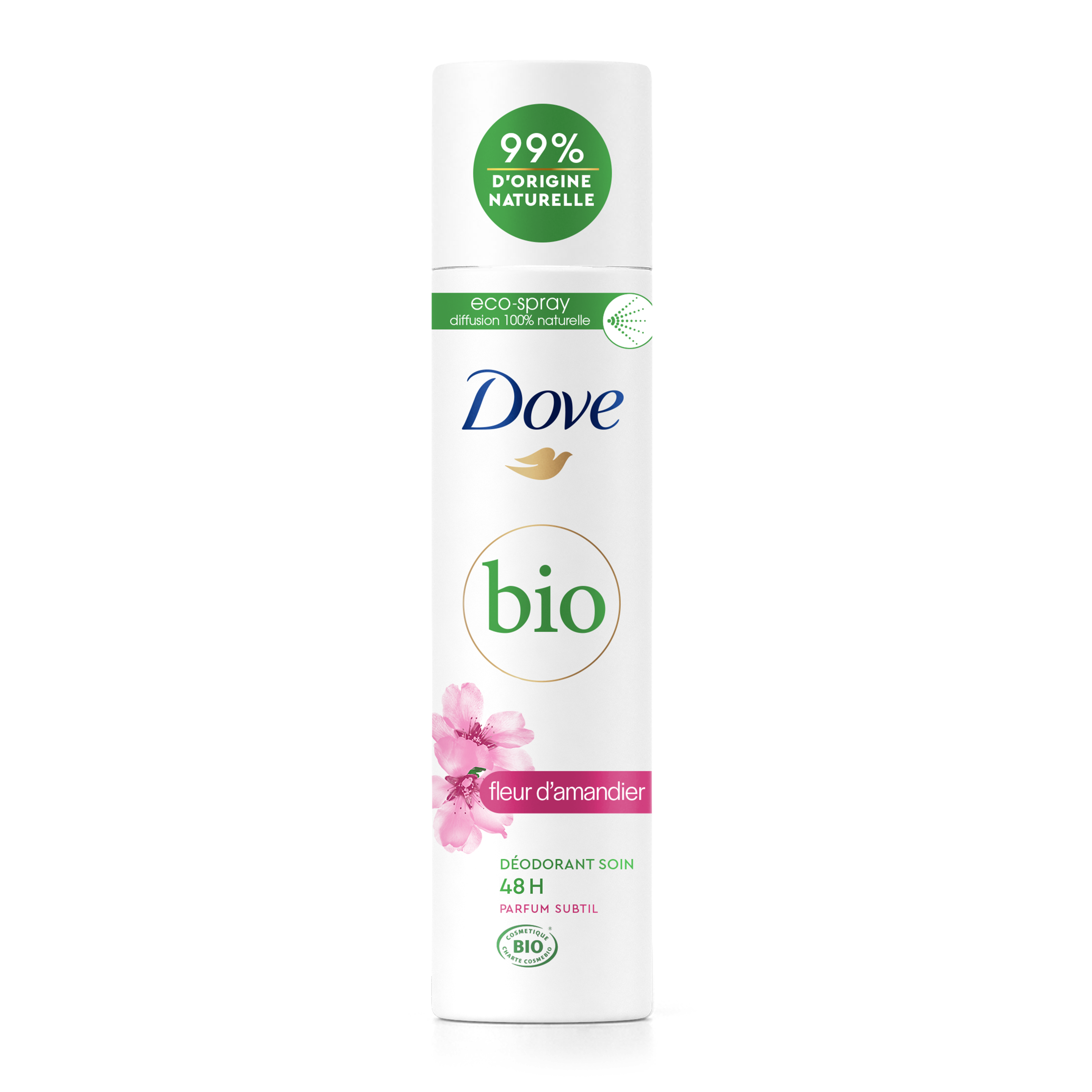 Dove Bio - Déodorant éco-spray Fleur d'amandier