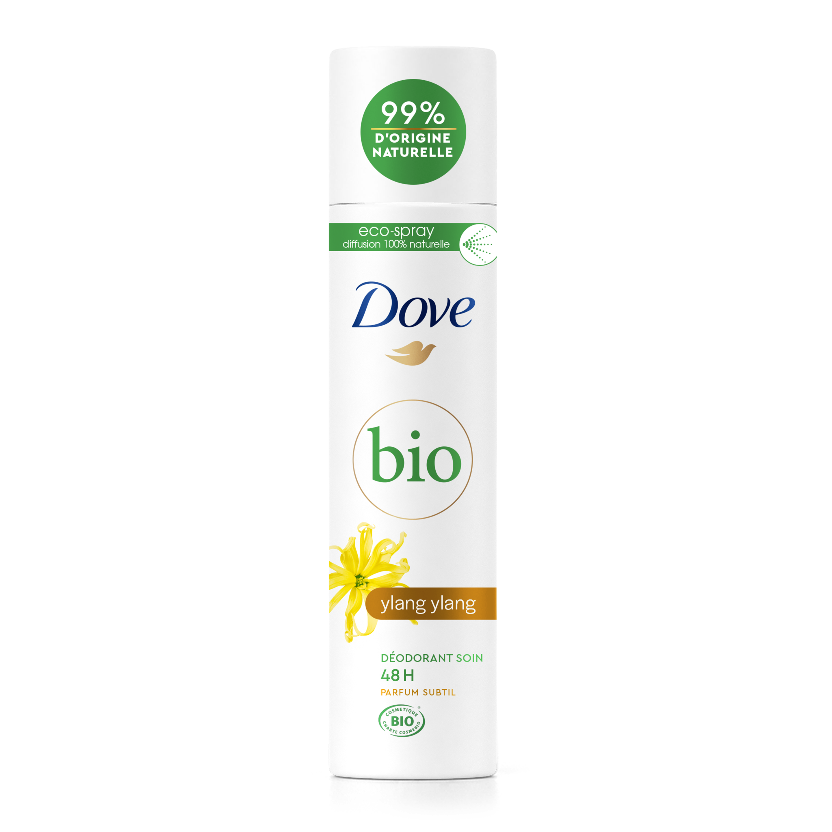 Dove Bio - Déodorant éco-spray Ylang-Ylang Text