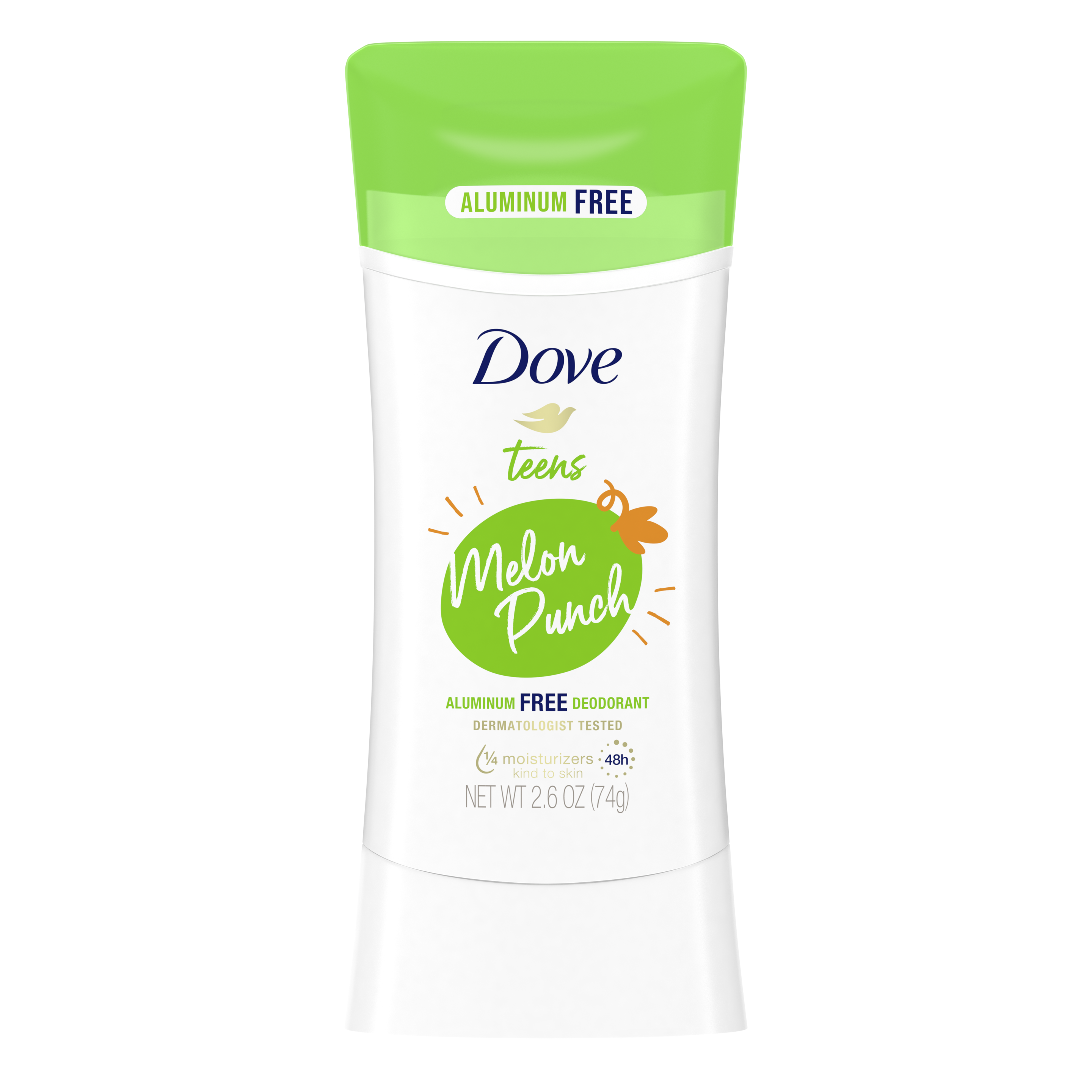 Dove Teens Aluminum-Free Deodorant Stick Melon Punch