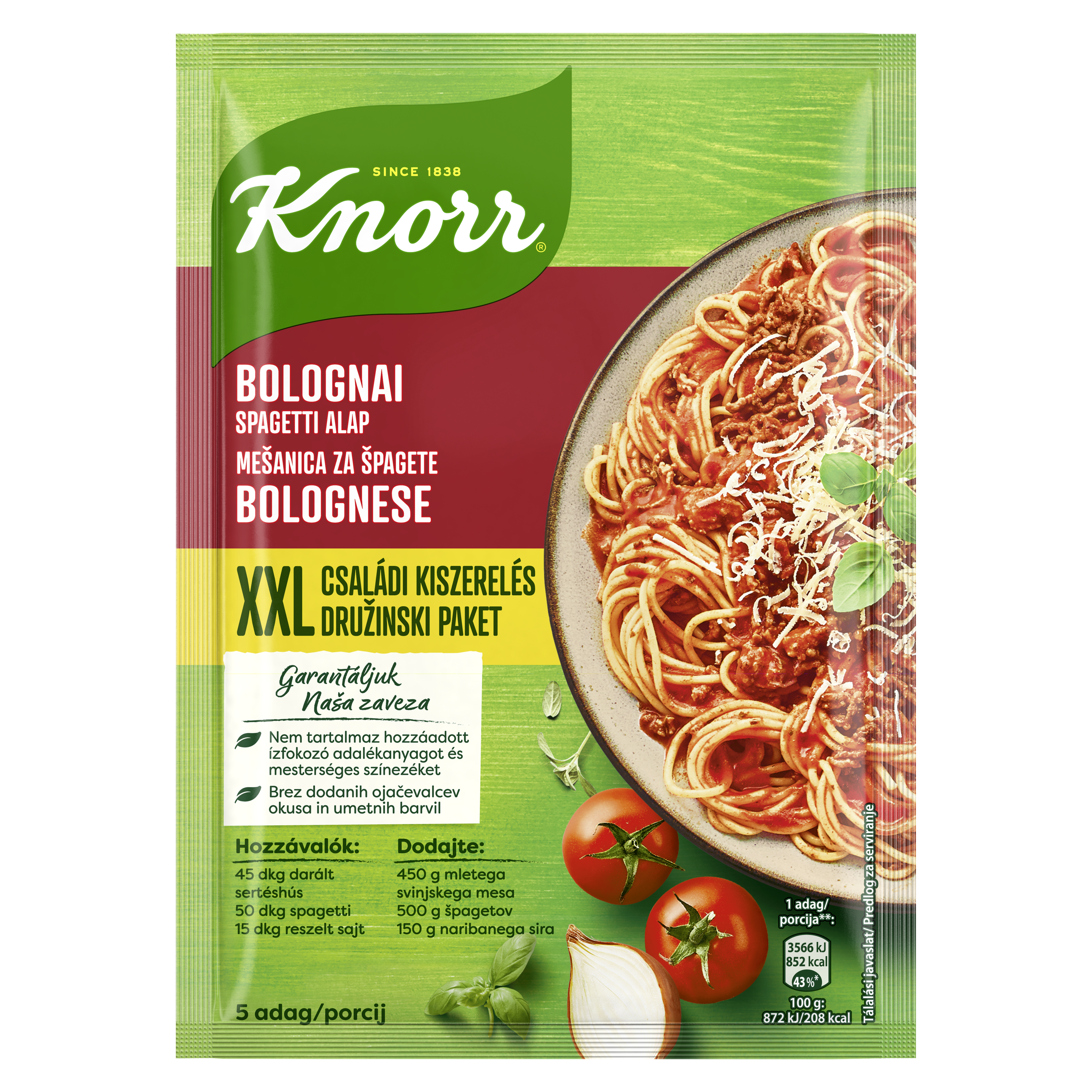 Knorr Bolognai spagetti alap XXL 89g packshot