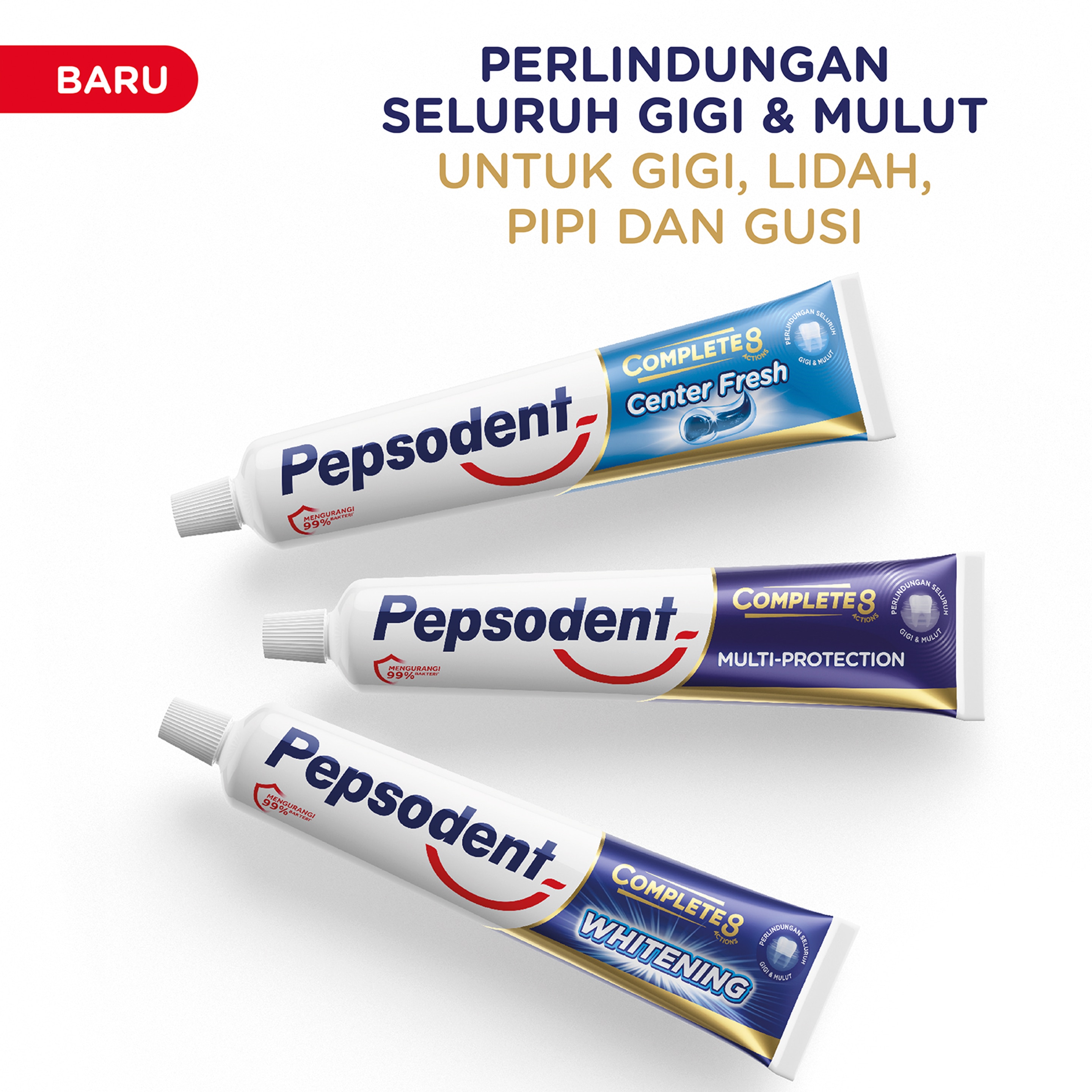 Pasta Gigi Pepsodent Complete 8 Plus Whitening