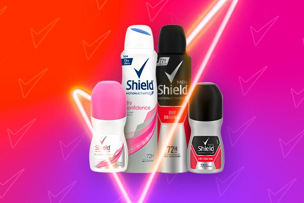 Shield 72-hour Protection Roll-on and Antisperspirant Women and Men Range
