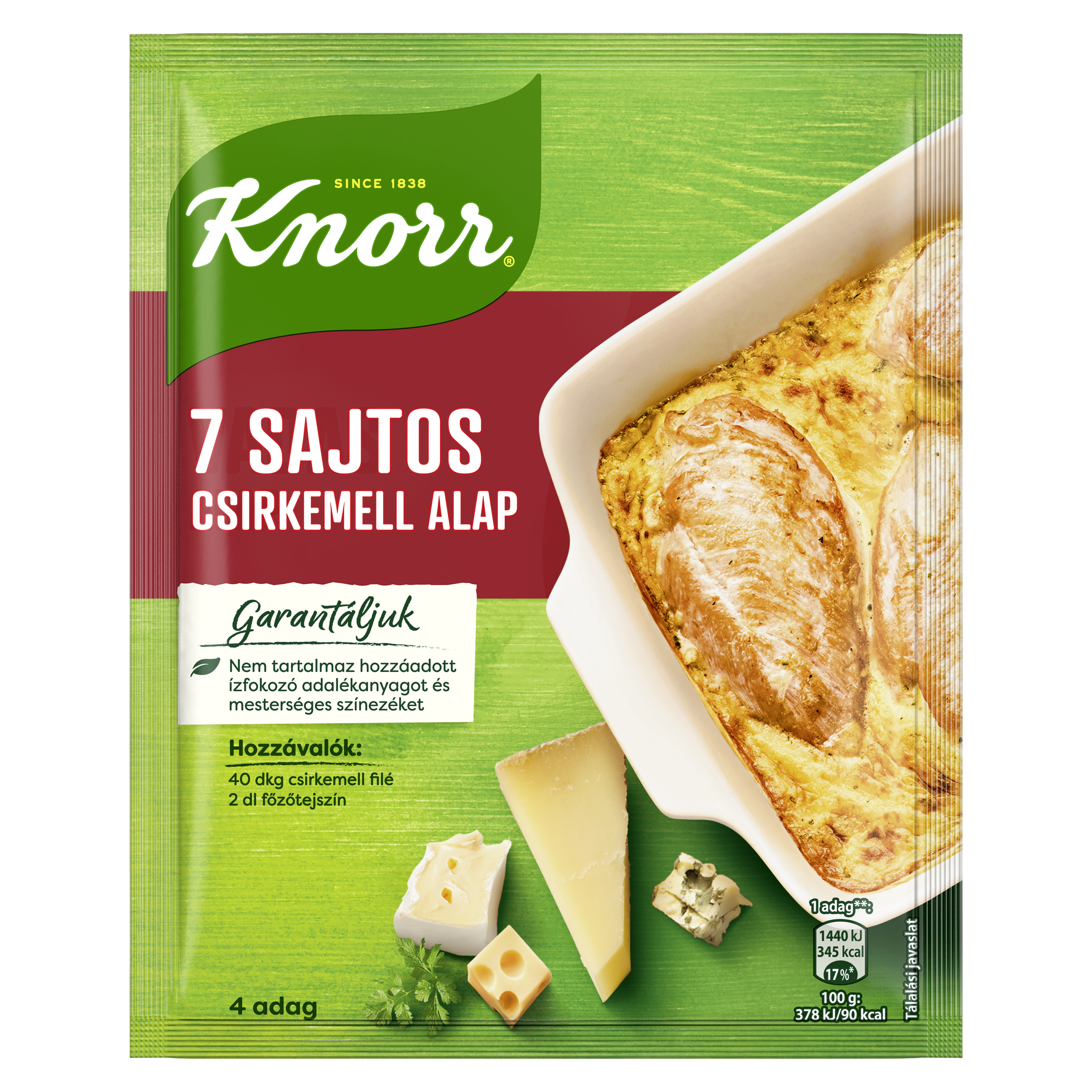 Knorr  7 sajtos csirkemell alap 35g packshot