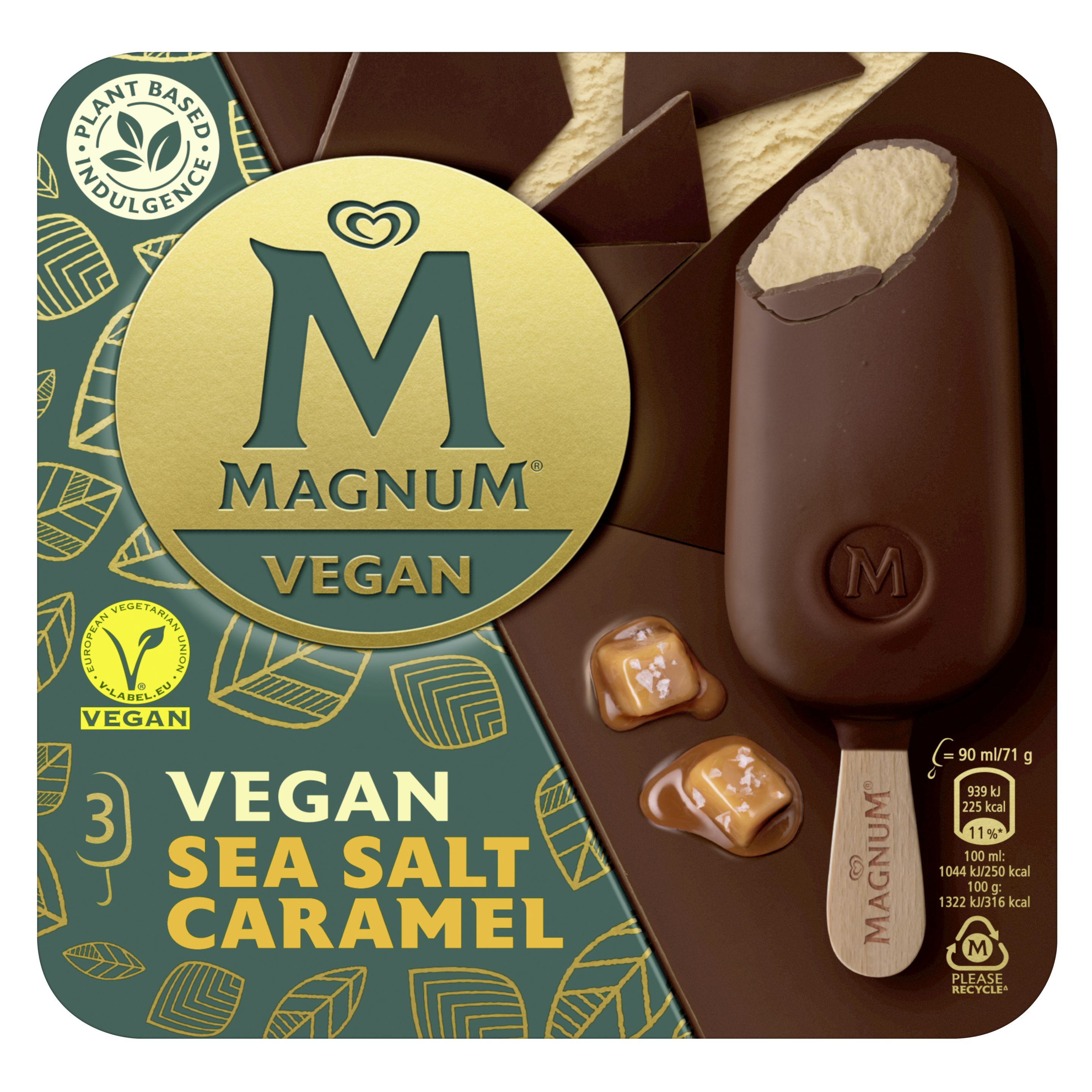 Magnum Monipakkaus Vegan Sea Salt Caramel 3kpl Text