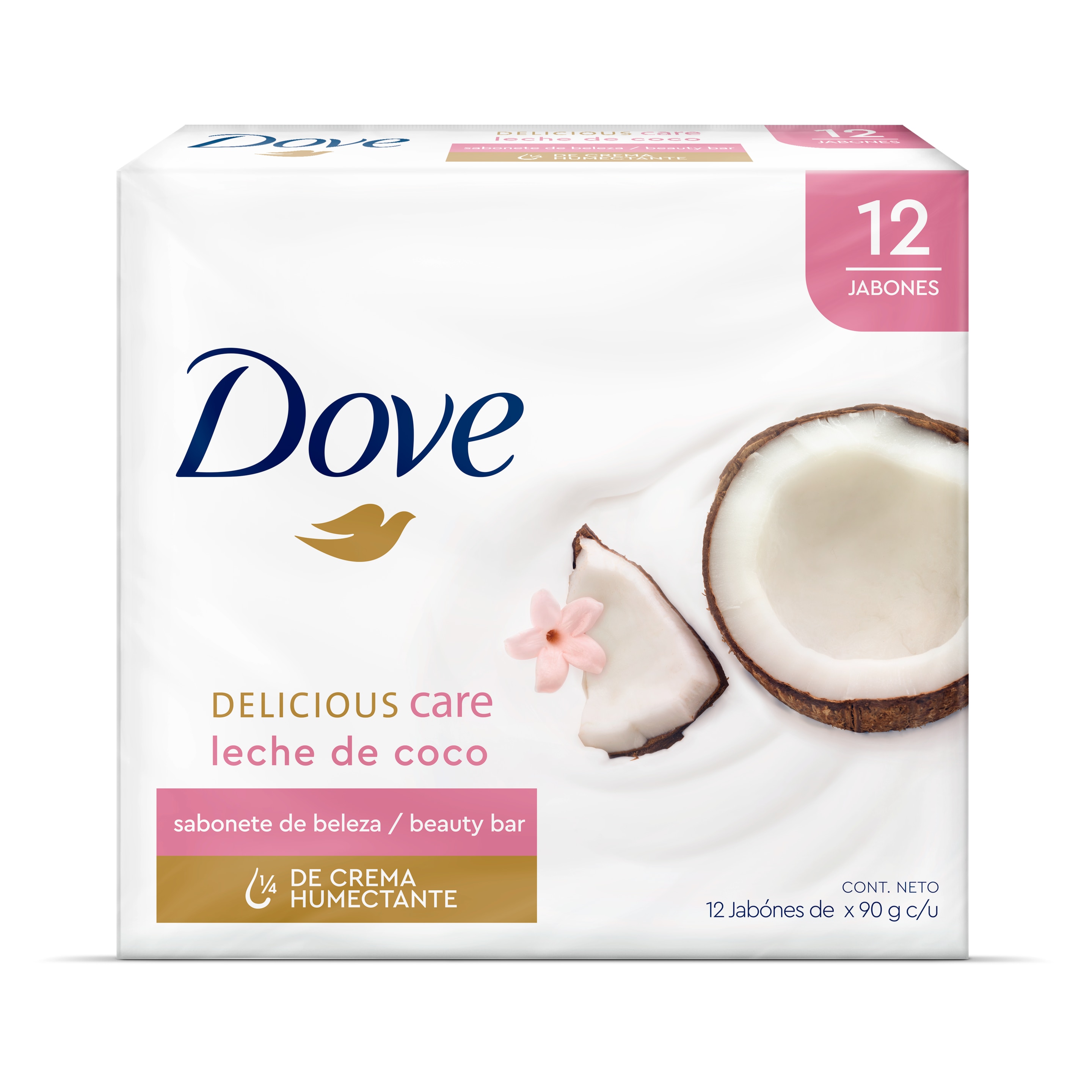 Barra de belleza con perfume de Leche de Coco y pétalos de Jazmín Dove