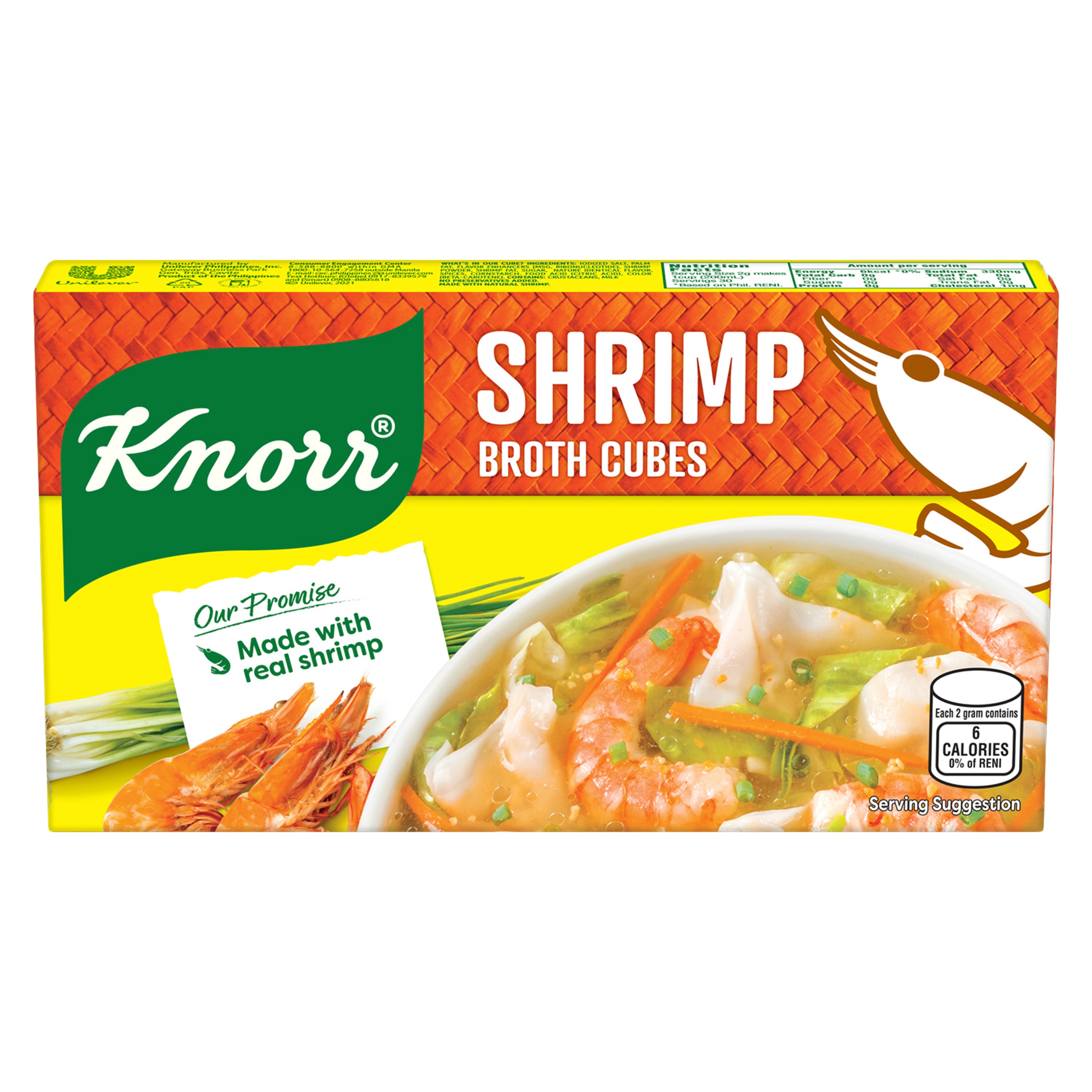 A box of Knorr shrimp Broth Cubes