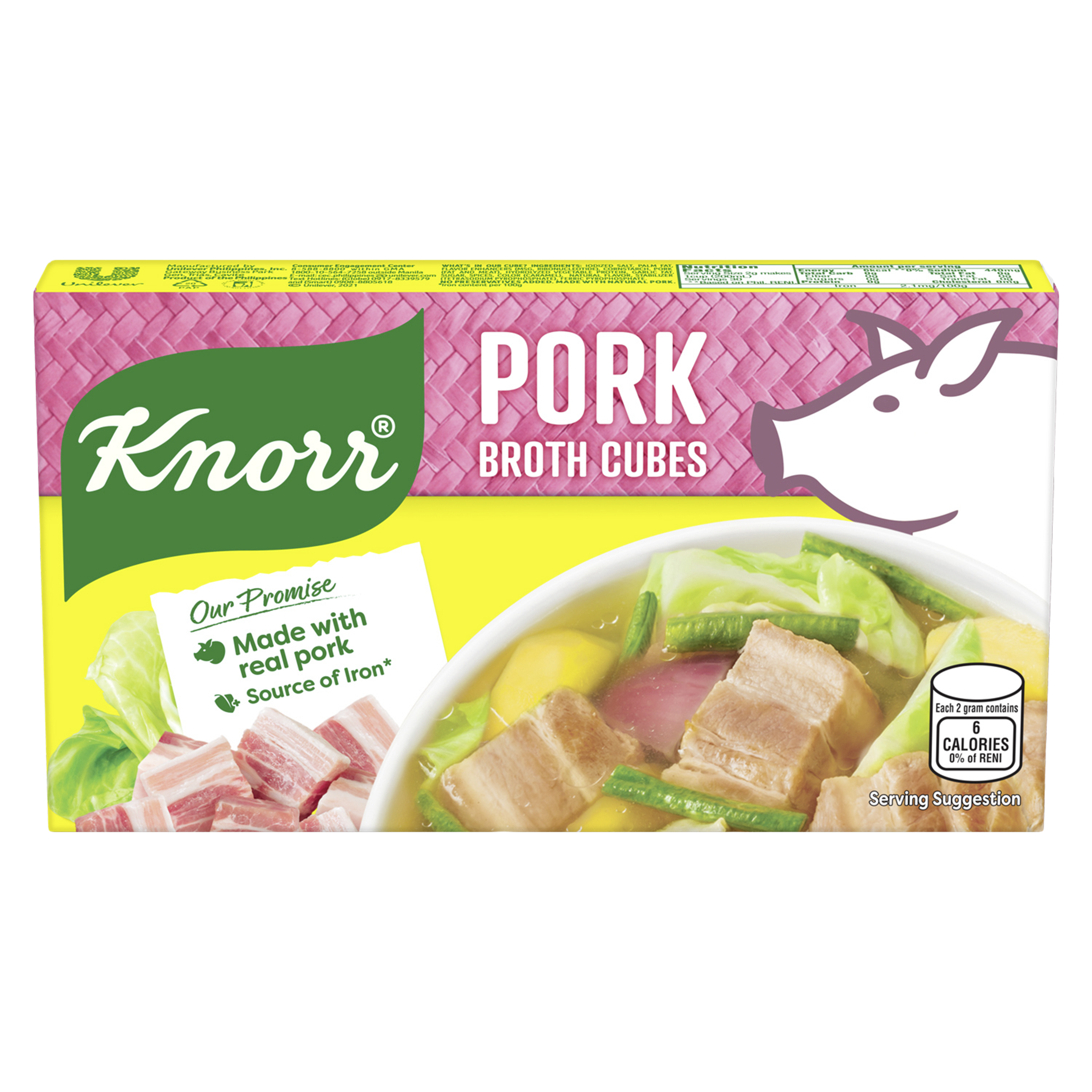 A box of Knorr Pork Broth Cubes