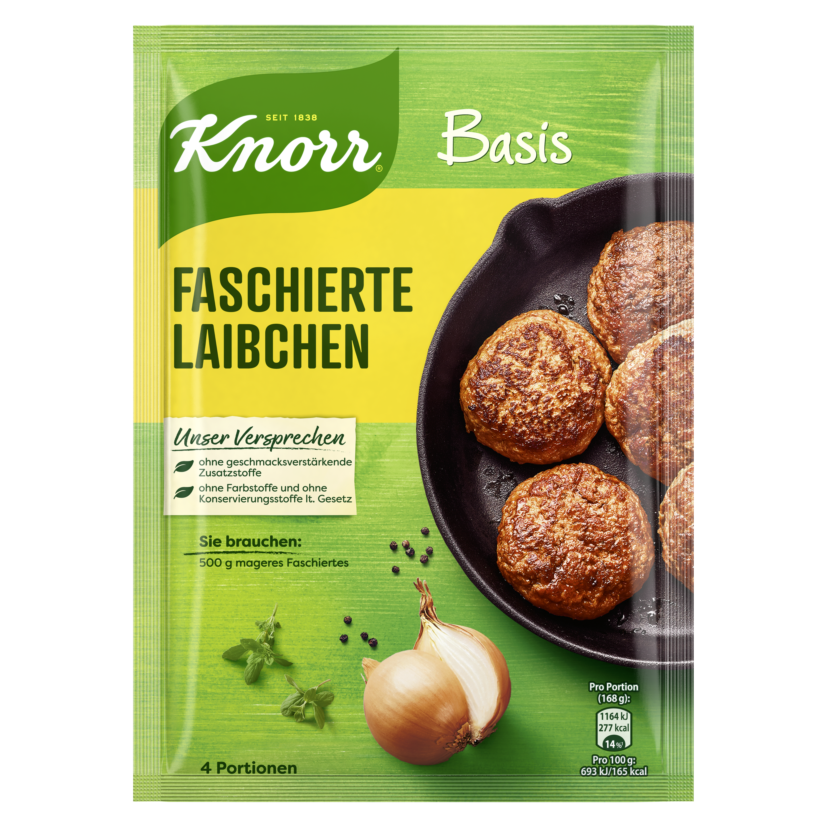 Knorr Basis Faschierte Laibchen  4 Portionen