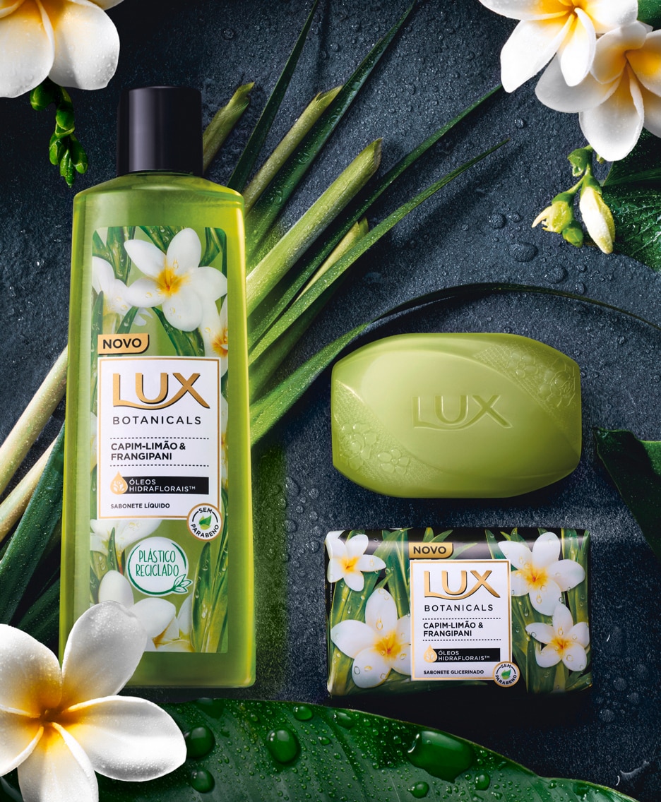 novo Lux Capim Limão na variedade líquido e em barra