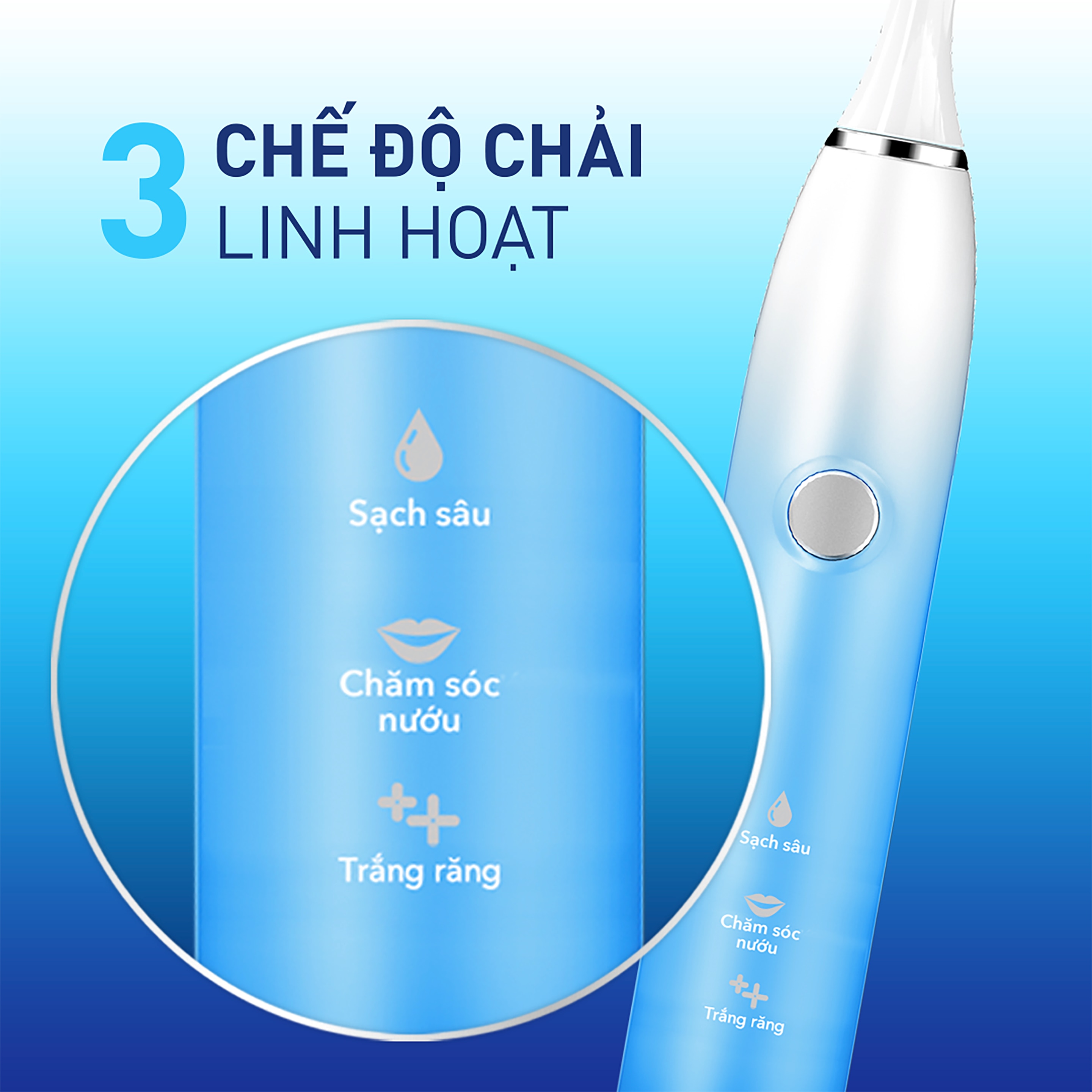 Bàn chải điện P/S S100 PRO EXPERTCARE - Đen Nhám
