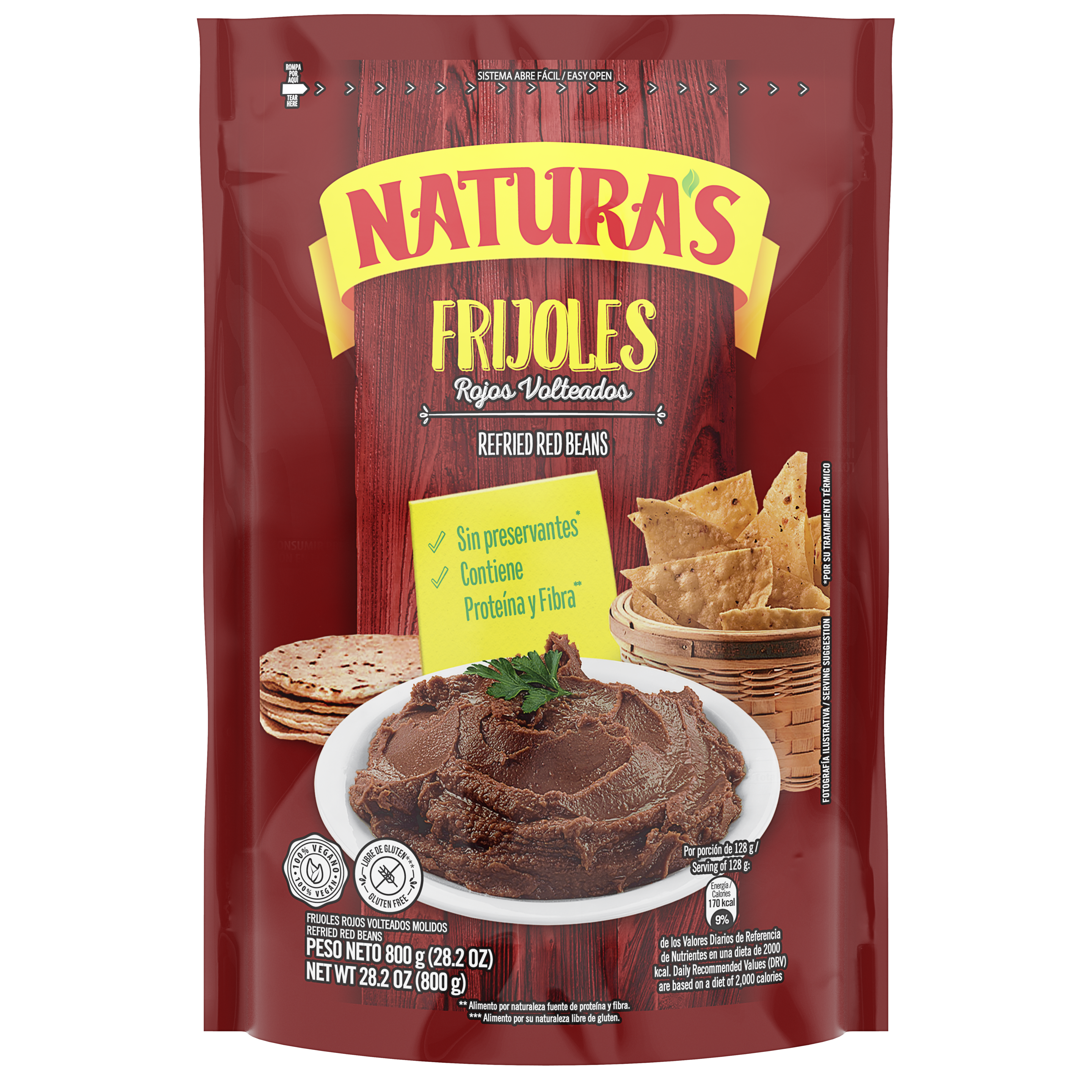 Naturas Frijoles Refried Red Beans