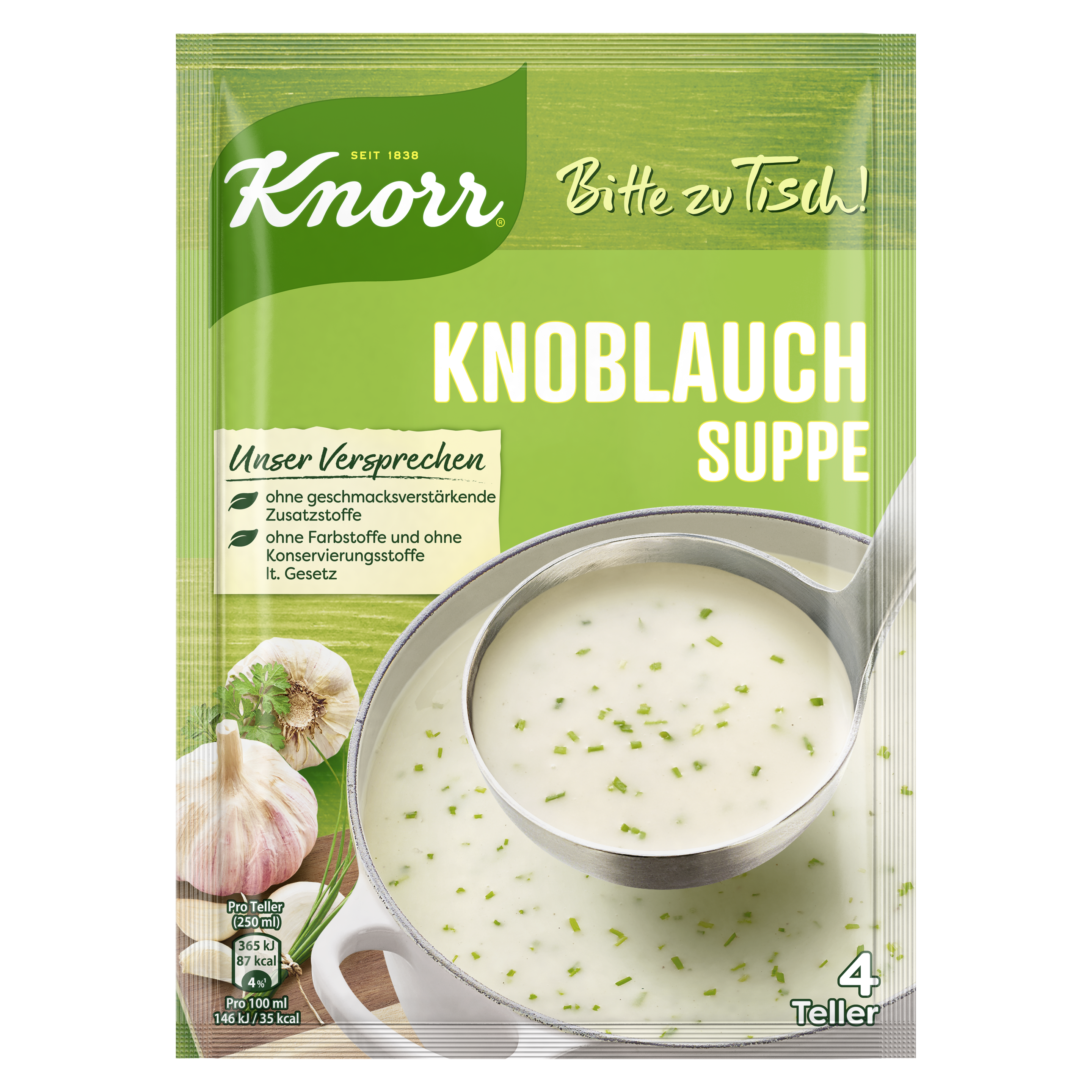 Knorr Bitte zu Tisch! Knoblauch Suppe 4 Teller