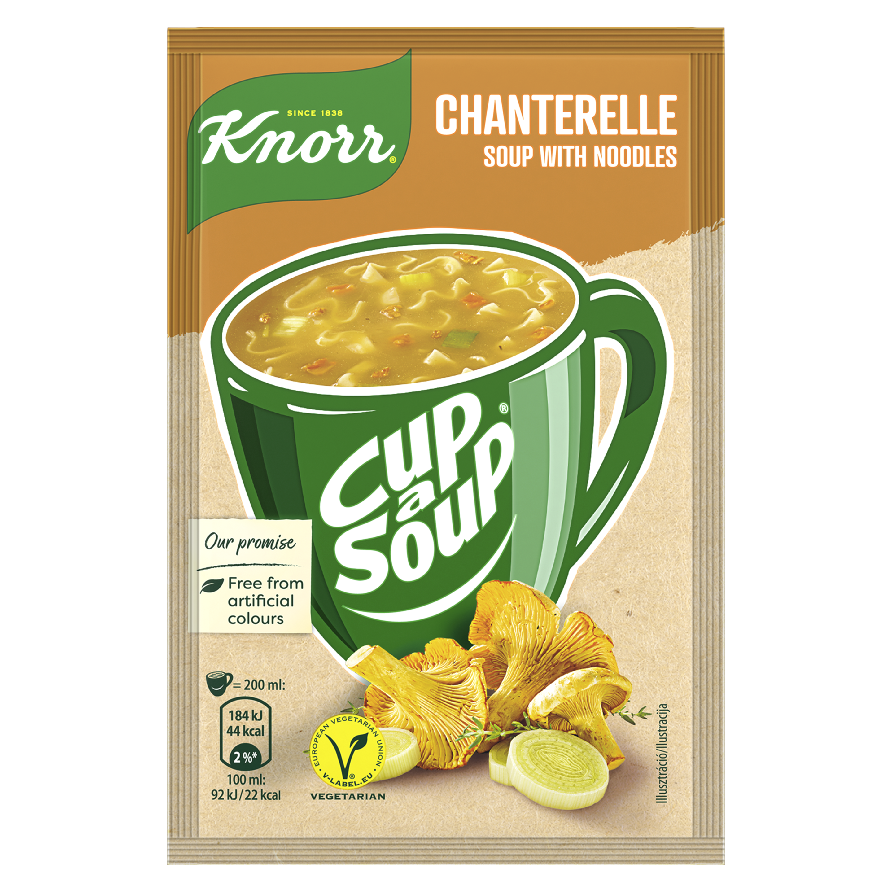 Knorr Bögrés rókagombaleves tésztával