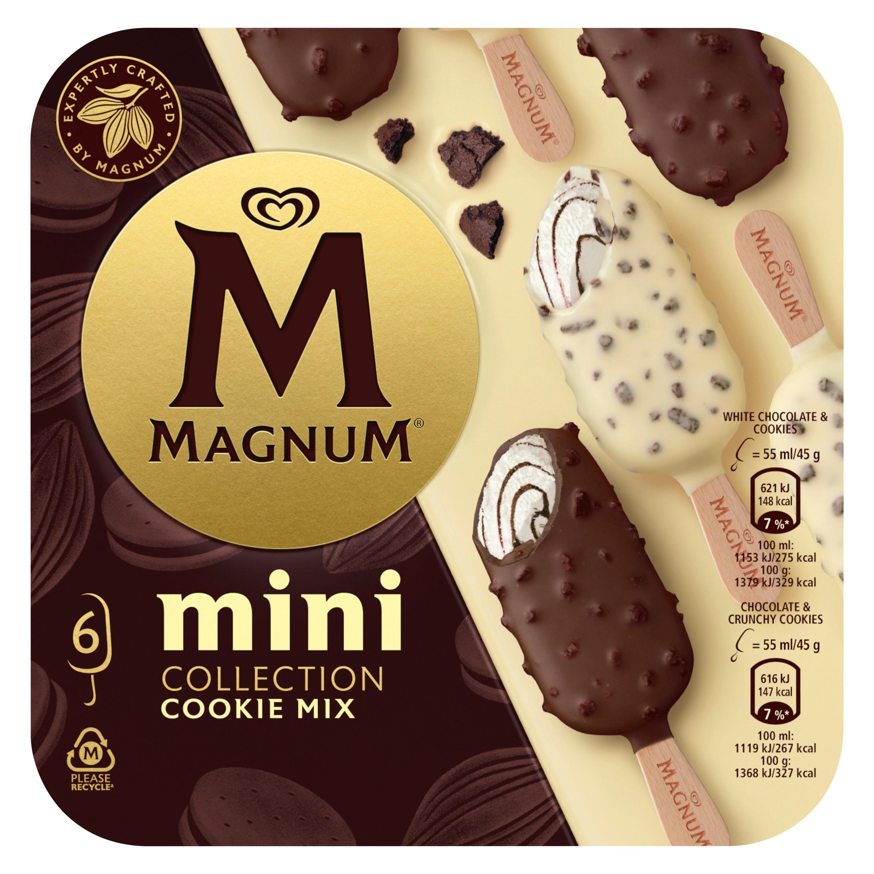Magnum Mini Cookie Mix 6x55ml Front