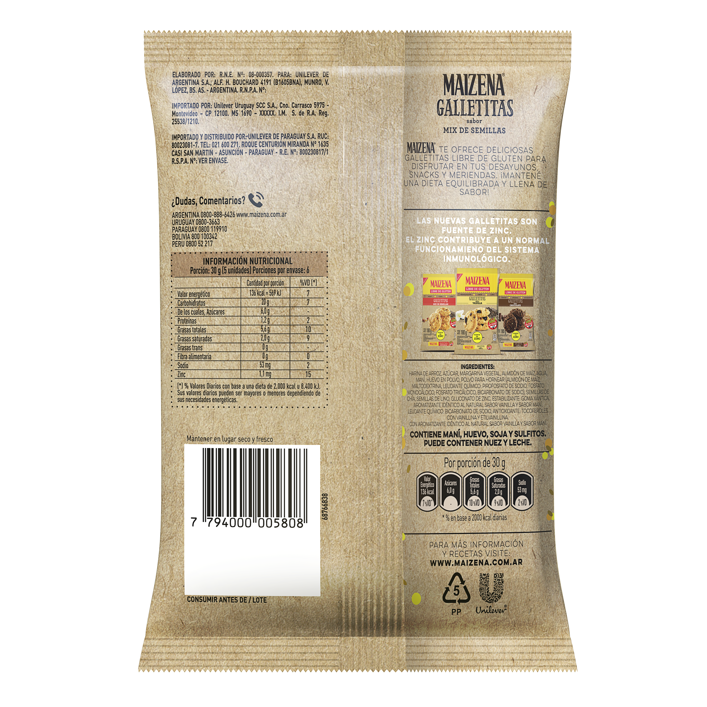 Premezcla de bizcochuelo sabor Chocolate sin TACC - Maizena