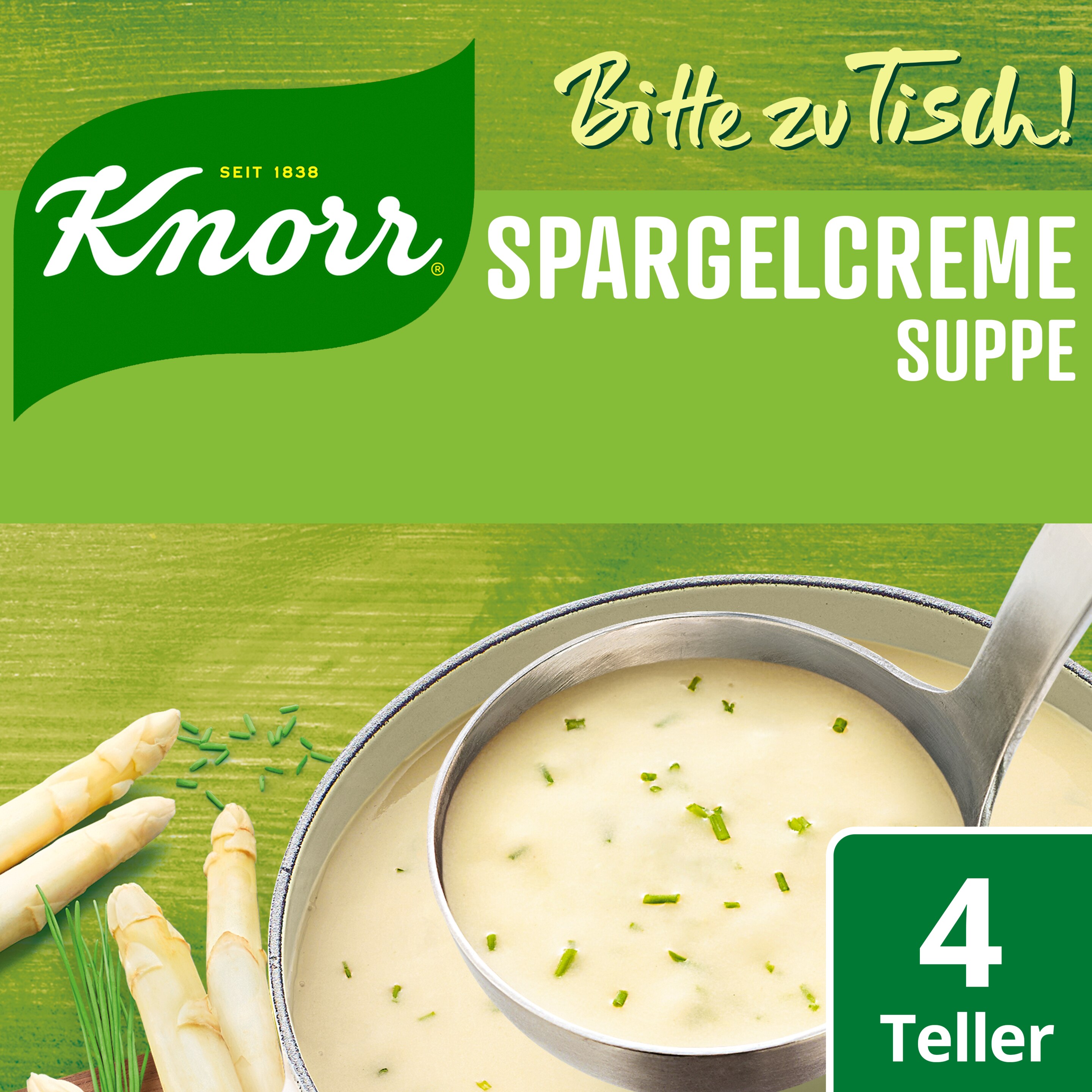Knorr Bitte zu Tisch! Spargelcreme Suppe 4 Teller