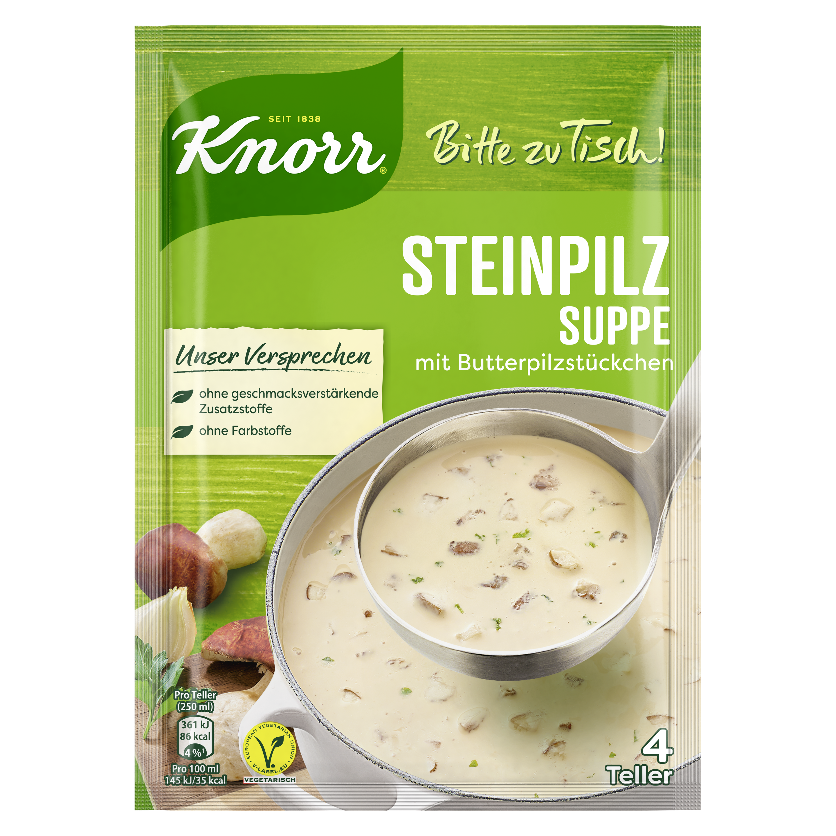Knorr Bitte zu Tisch! Steinpilz Suppe 4 Teller
