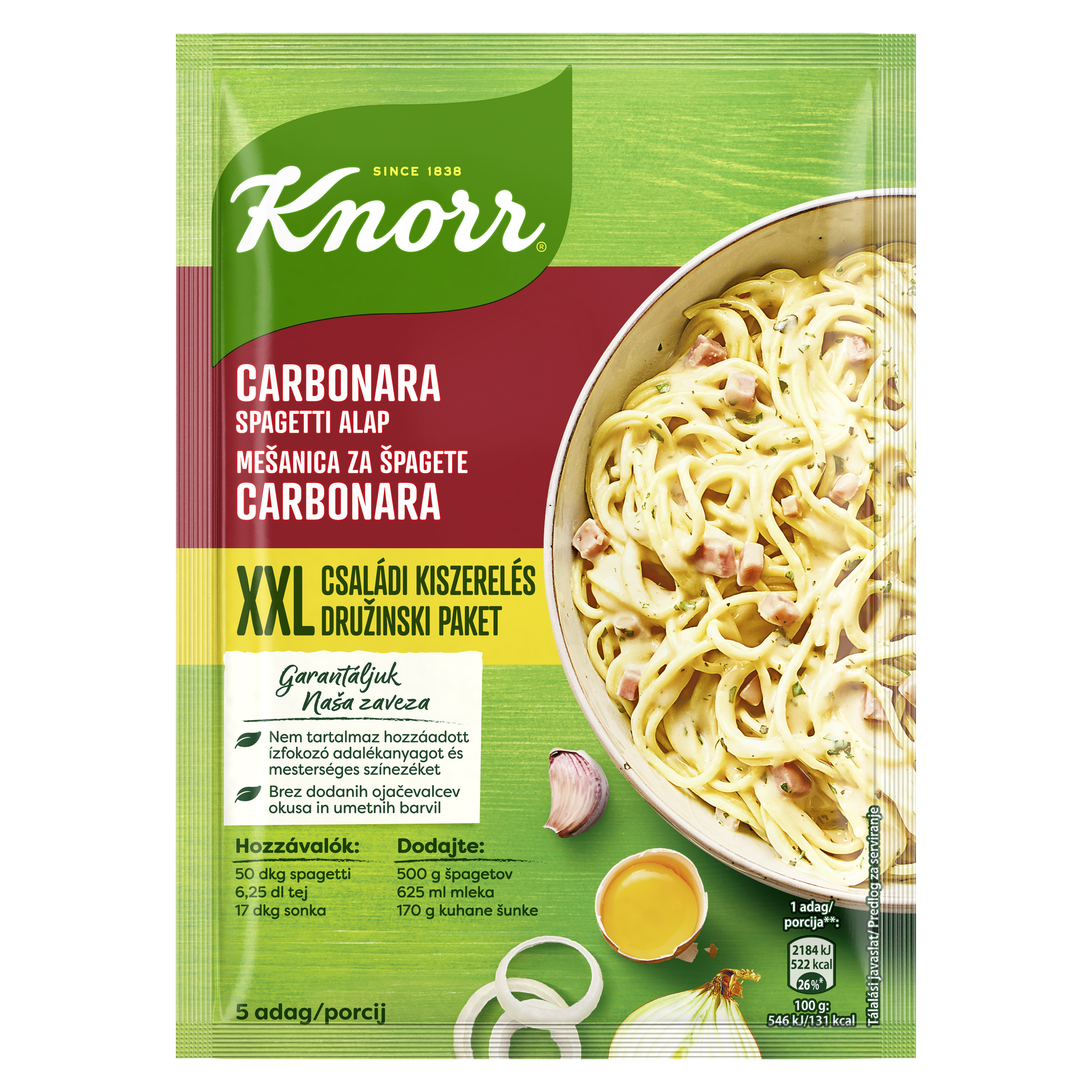 Knorr Carbonara spagetti alap XXL 60g packshot