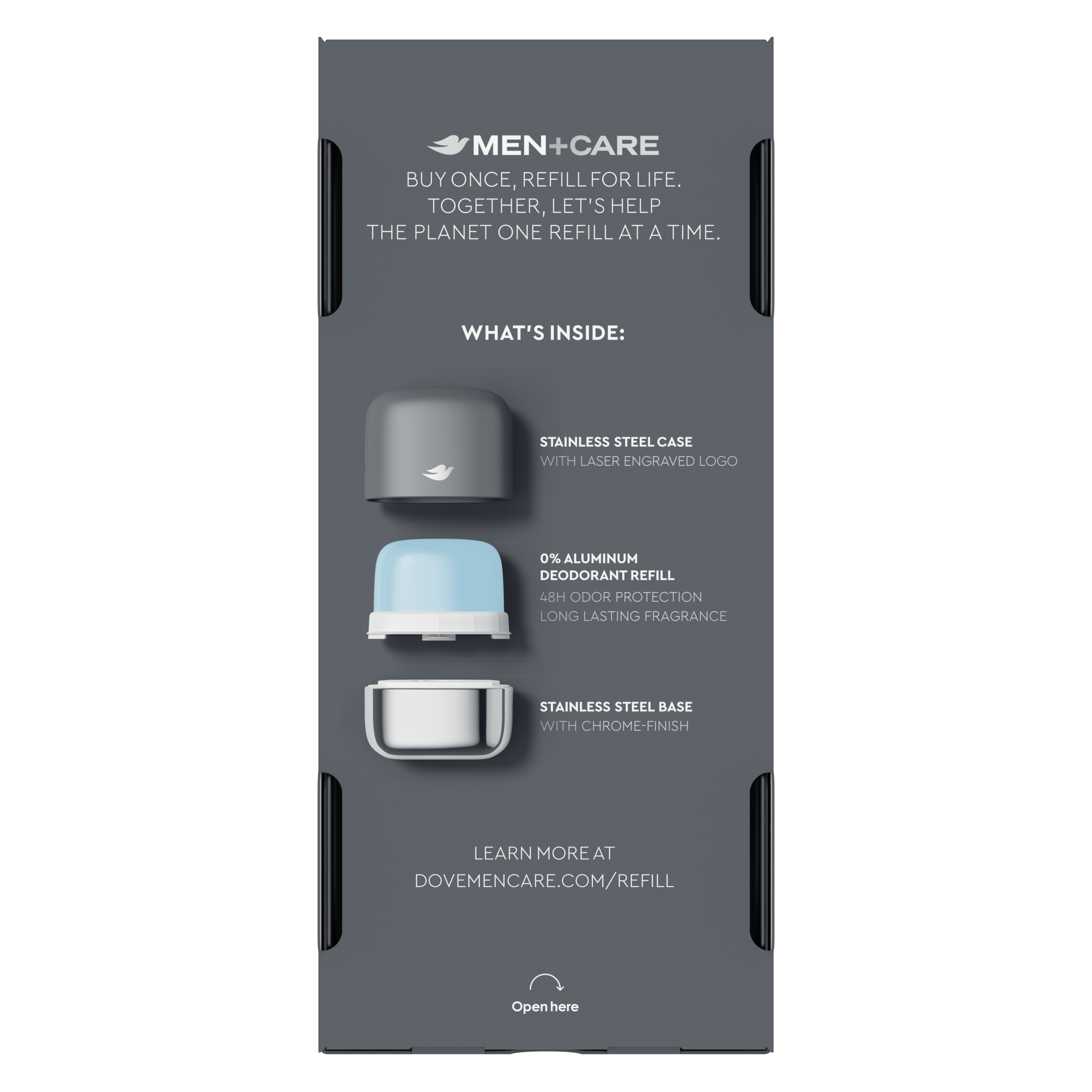 Men+Care Ultimate Clean Touch 0% Aluminum Refillable Deodorant Kit