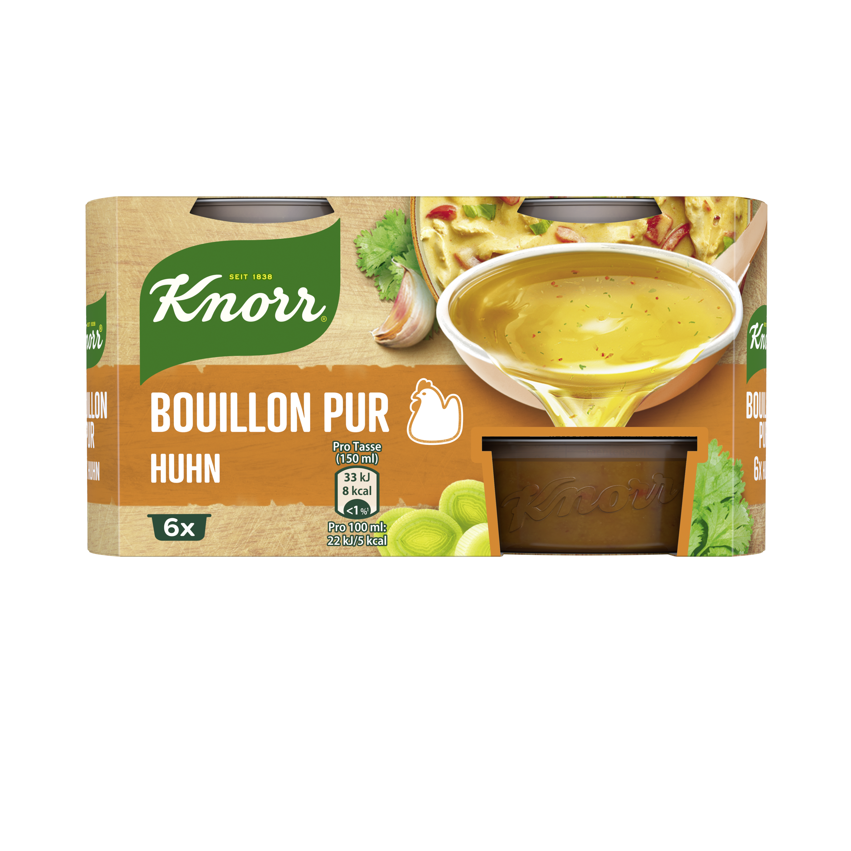 Knorr Bouillon Pur Huhn 6er 3L Töpfchen