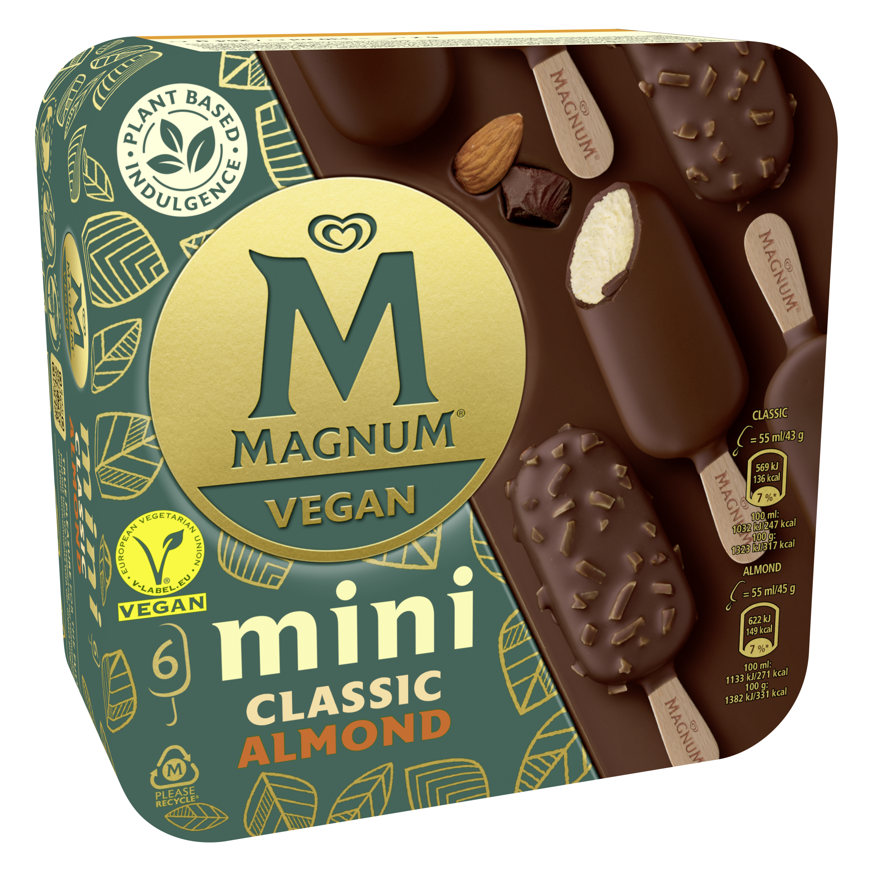 Magnum Vegan Mini Classic/Almond 6x55 ml