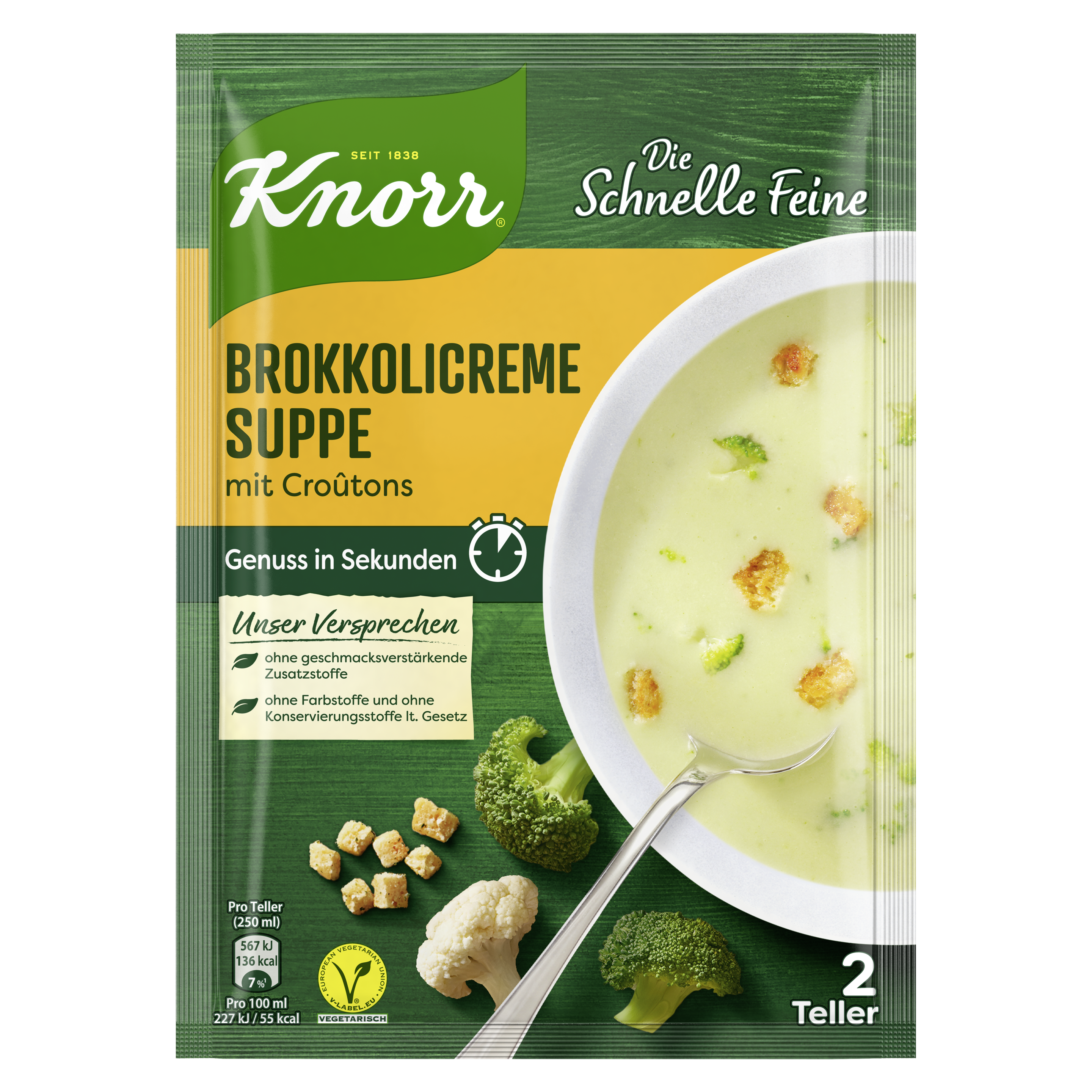 Knorr Bitte zu Tisch! Broccolicreme Suppe 4 Teller